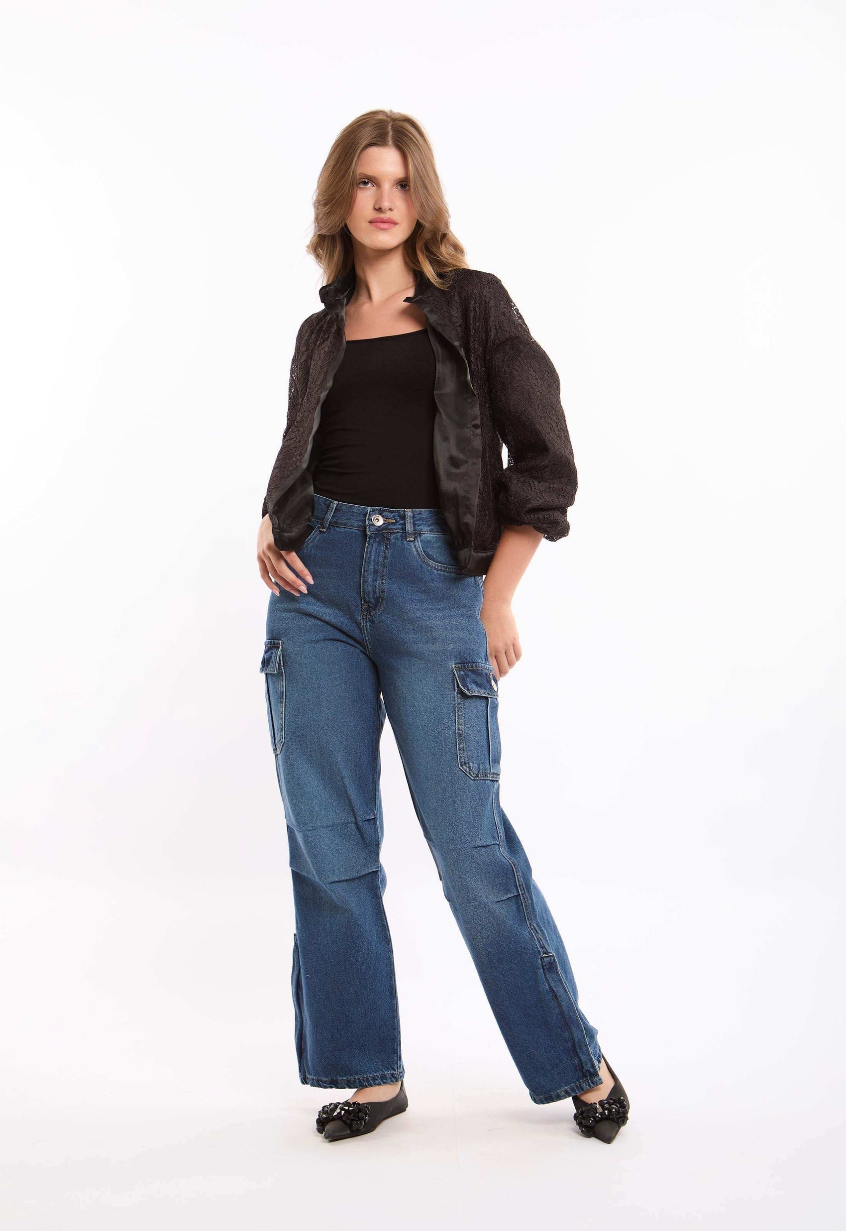 Utility Cargo Jeans with a Modern Fit