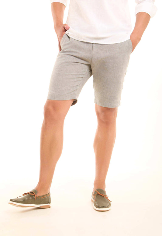 Elegant Linen Shorts with Side Pockets