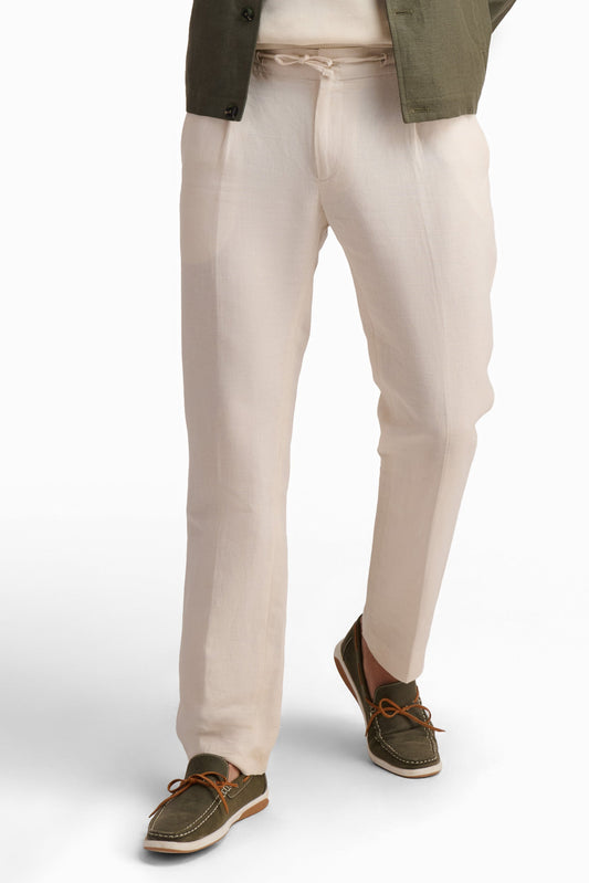 Off-White Linen Blend Pants