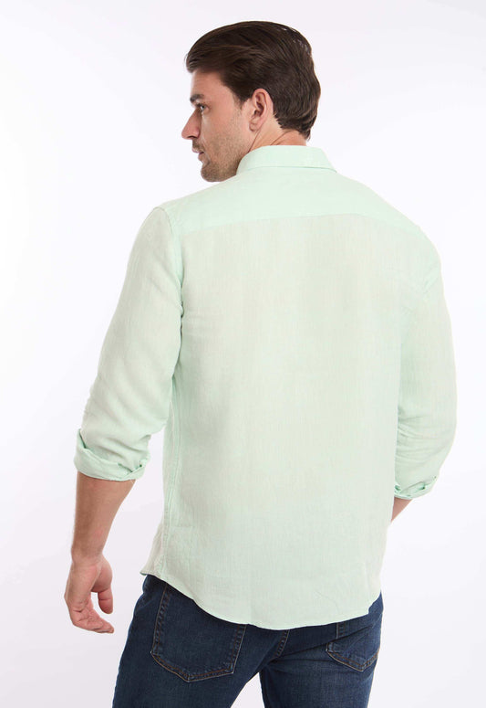 Textured Lightweight Summer Linen Shirt