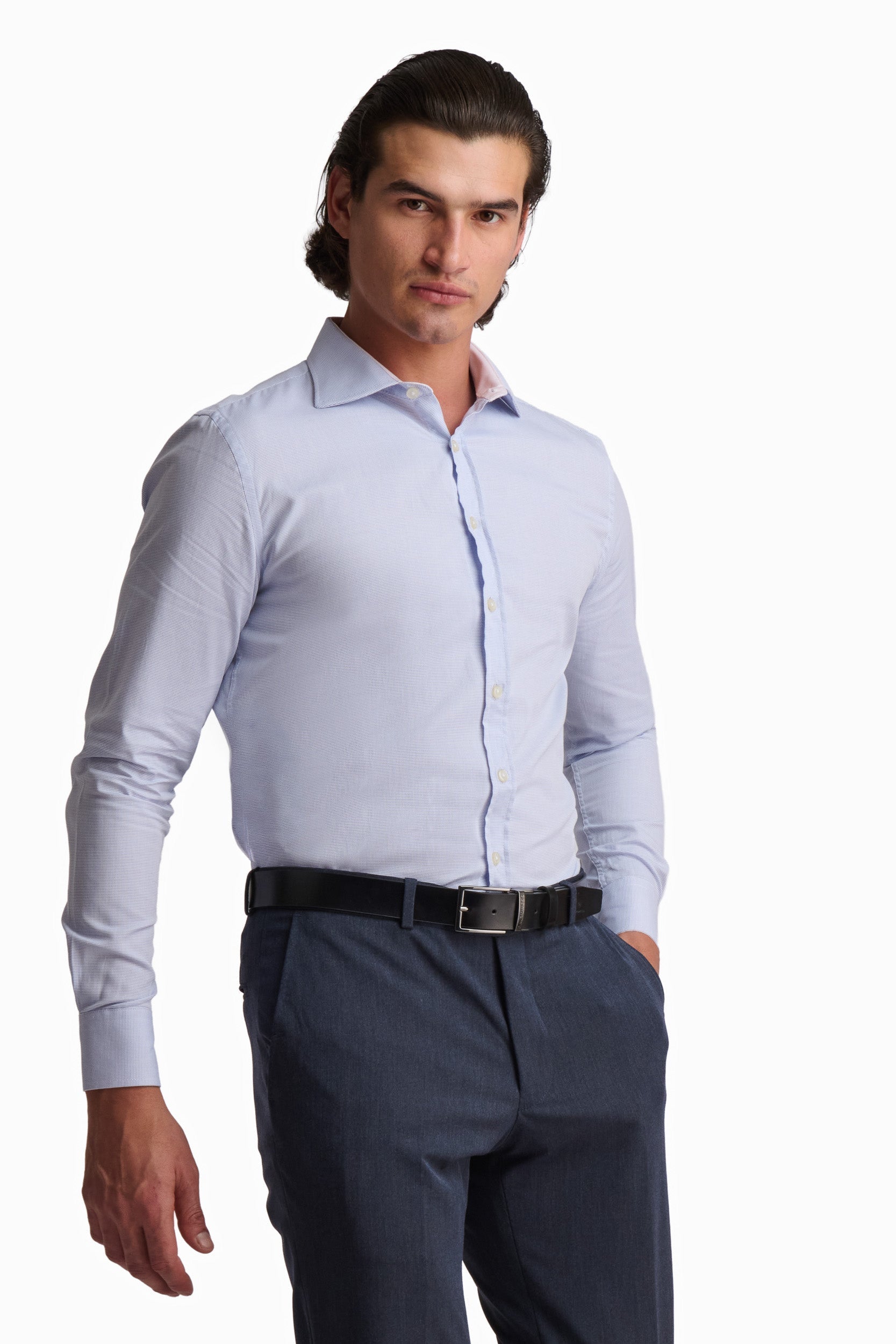 Casual Self Pattern Long Sleeves Shirt