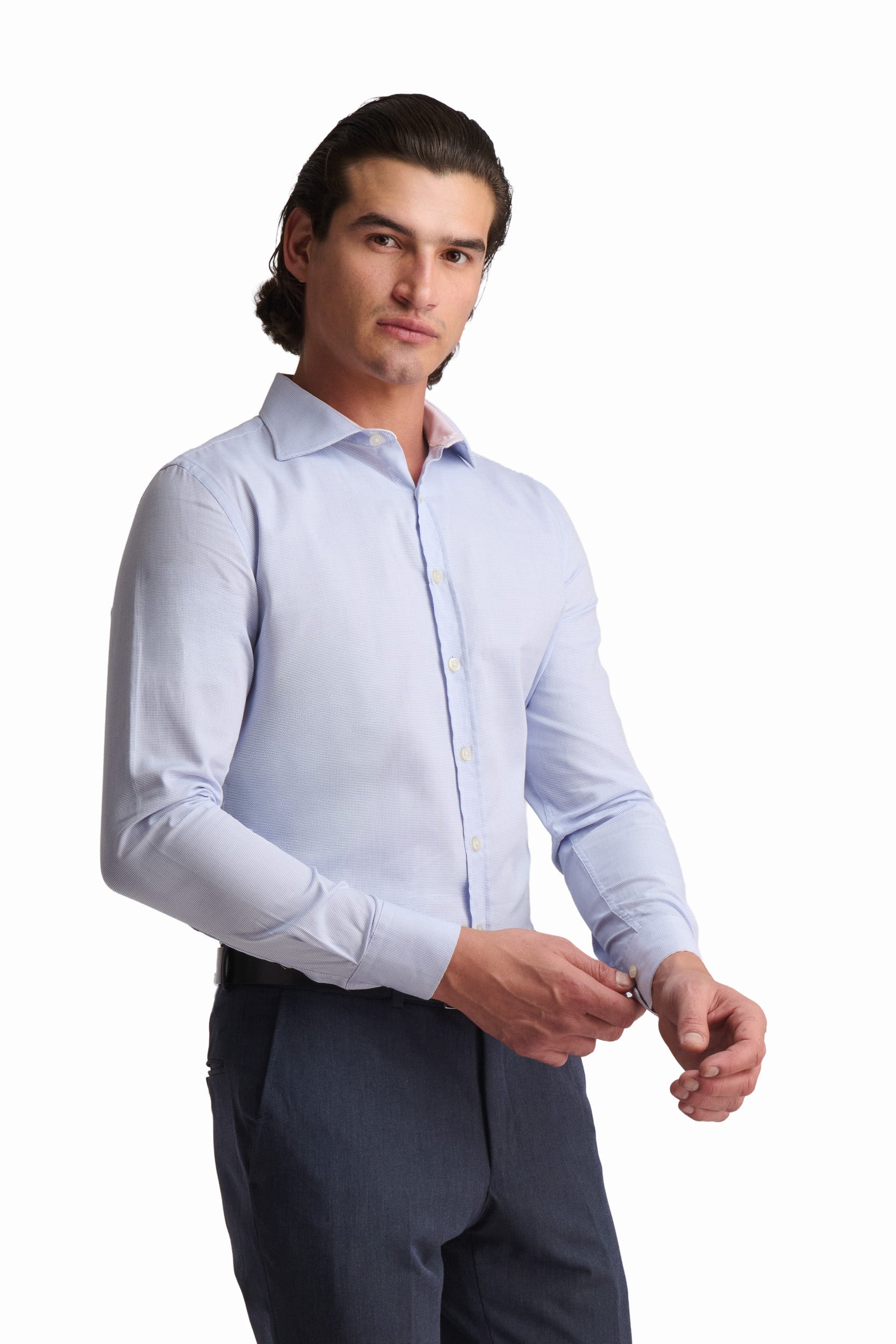 Casual Self Pattern Long Sleeves Shirt
