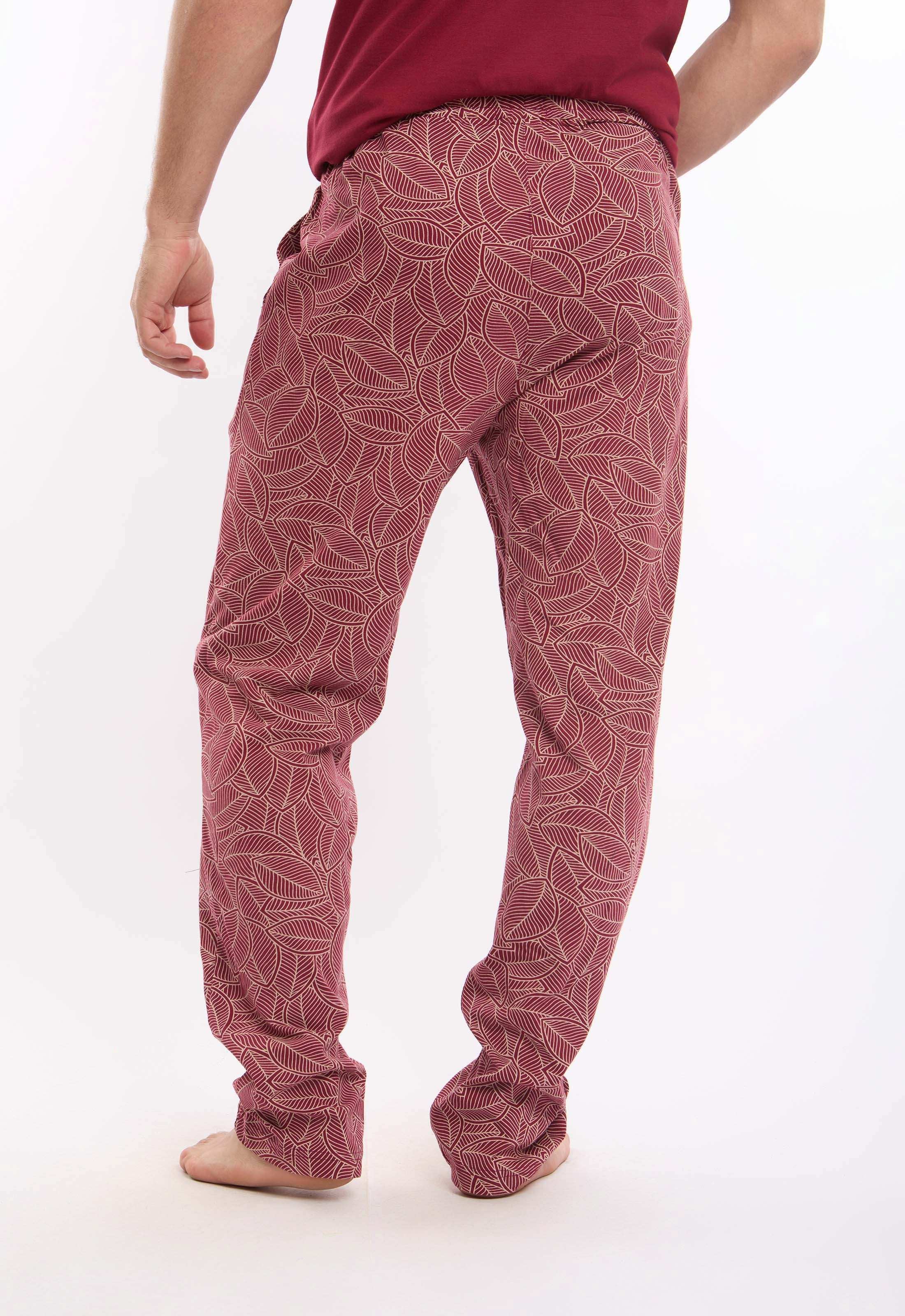 Short Sleeves Tee & Patterned Pants Pajama Set