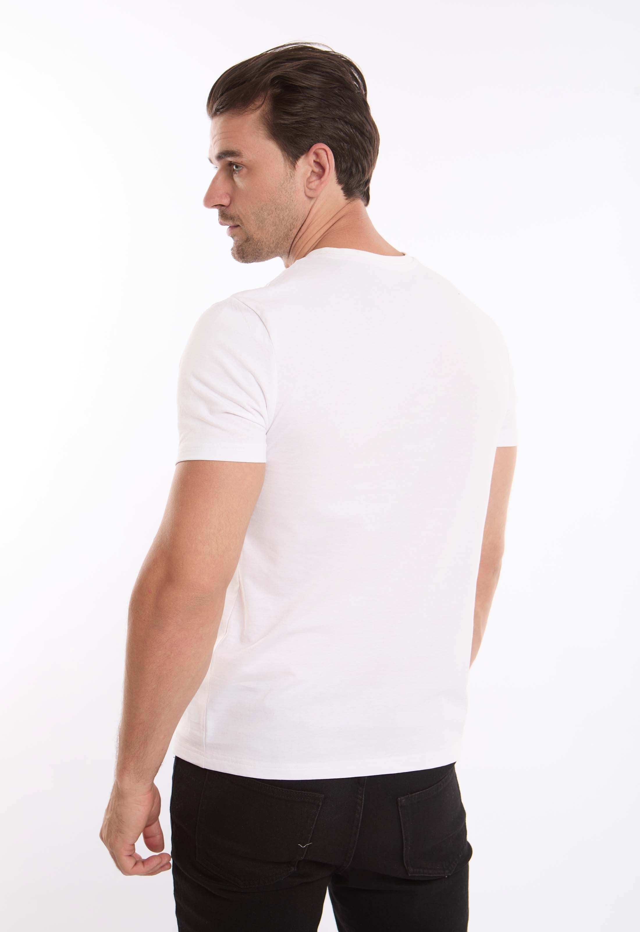 Crew Neck Tee with Front Graphic Print