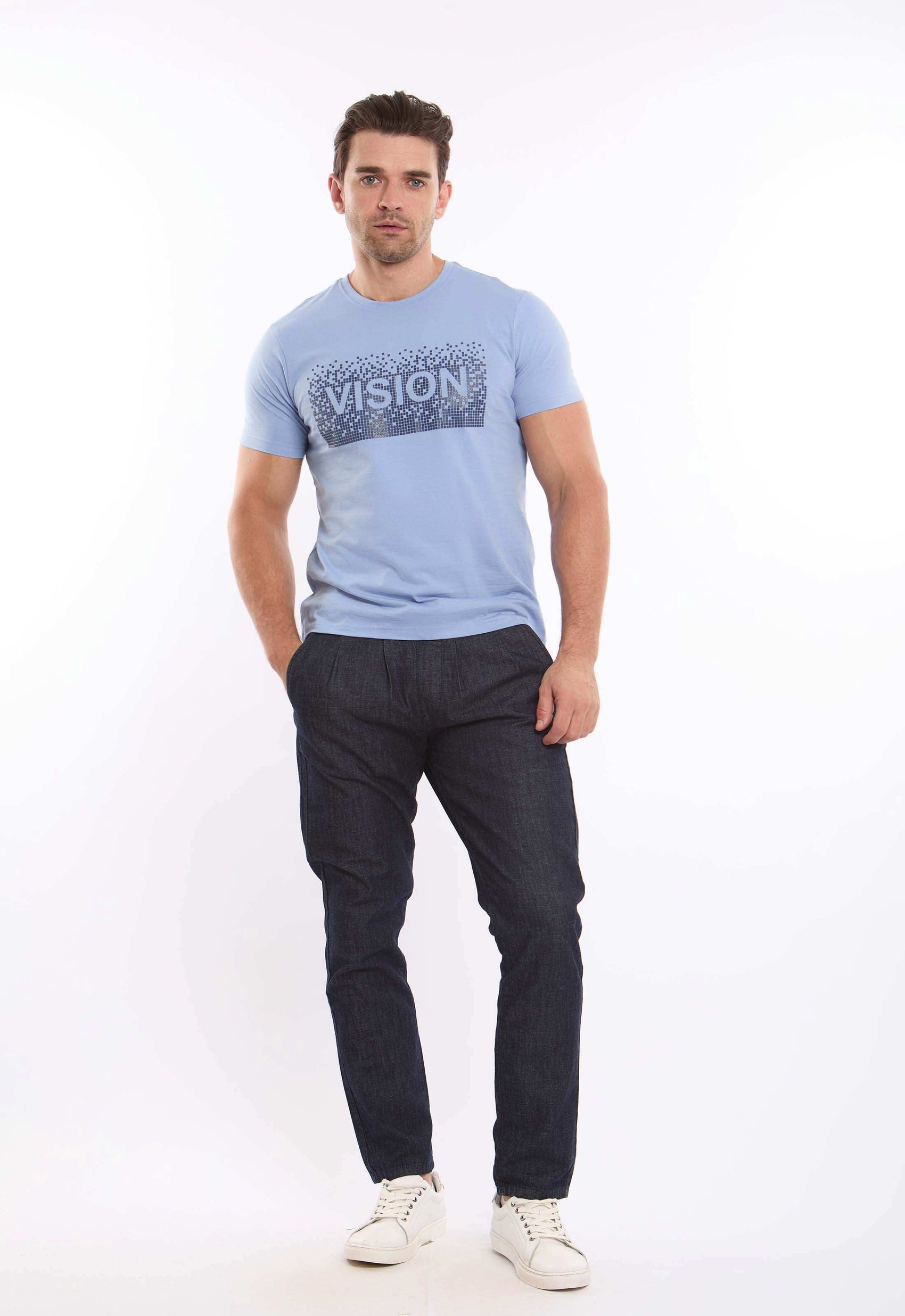 Relaxed Cotton Pants with Elastic Hems