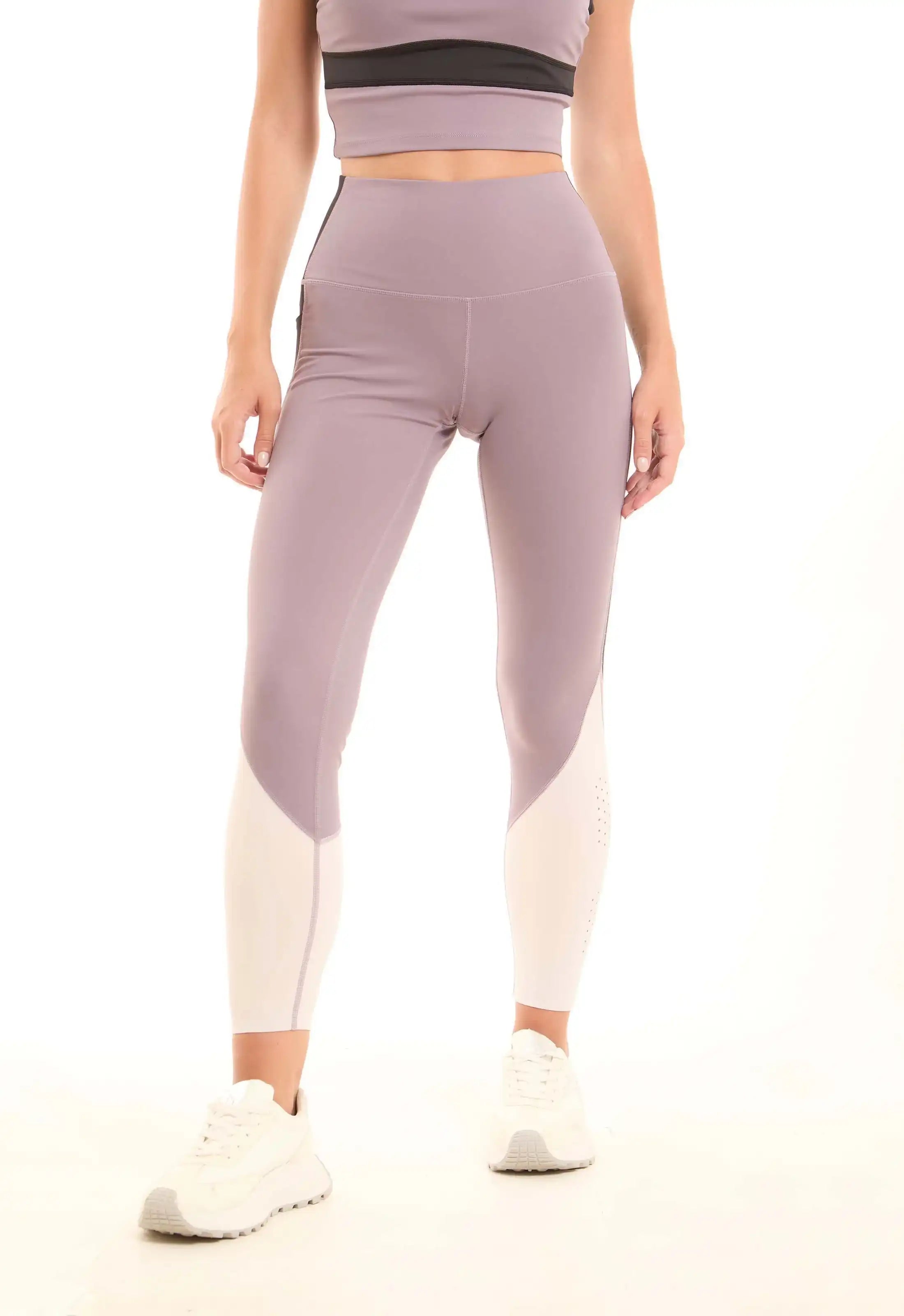 Tri-Tone Colorblock Slip On Sportive Leggings