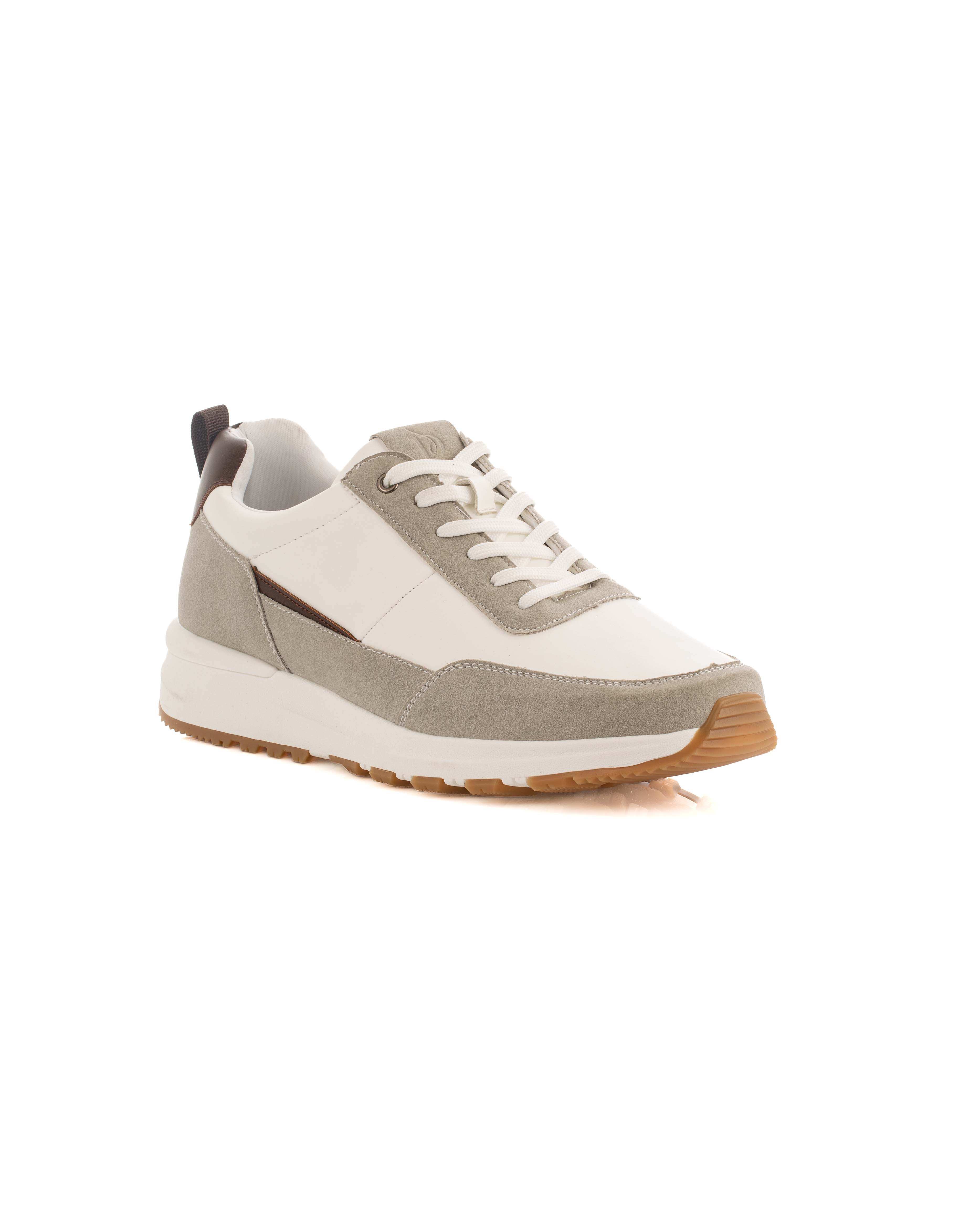 Bi-Tone Lace-Up Casual Sneakers