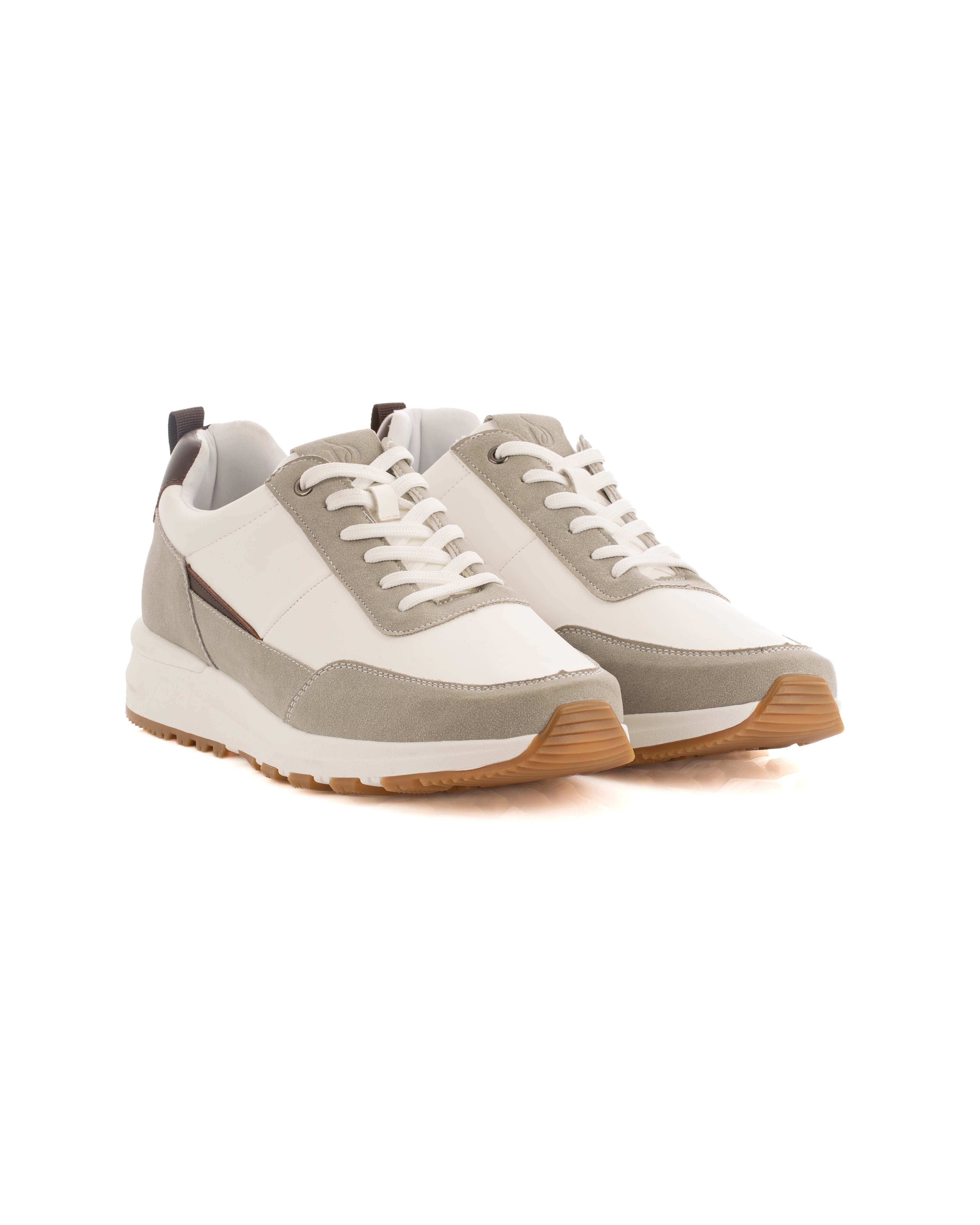 Bi-Tone Lace-Up Casual Sneakers