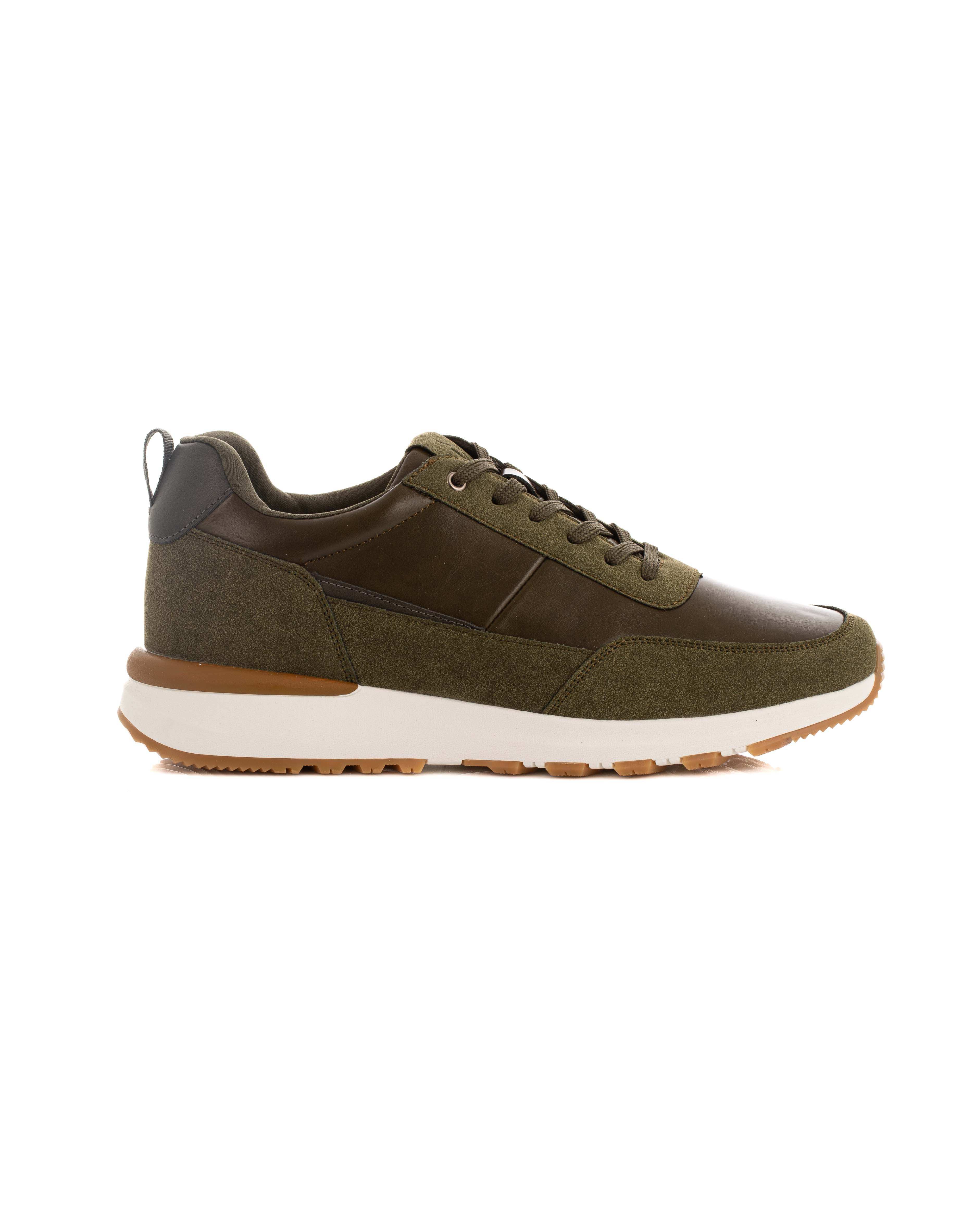Bi-Tone Lace-Up Casual Sneakers