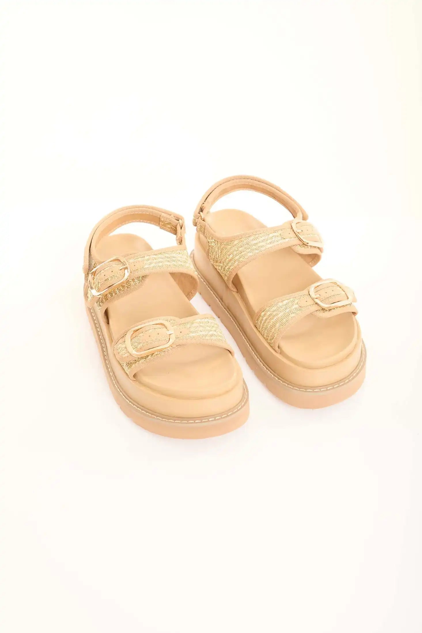 Braided Adjustable Platform Sandals