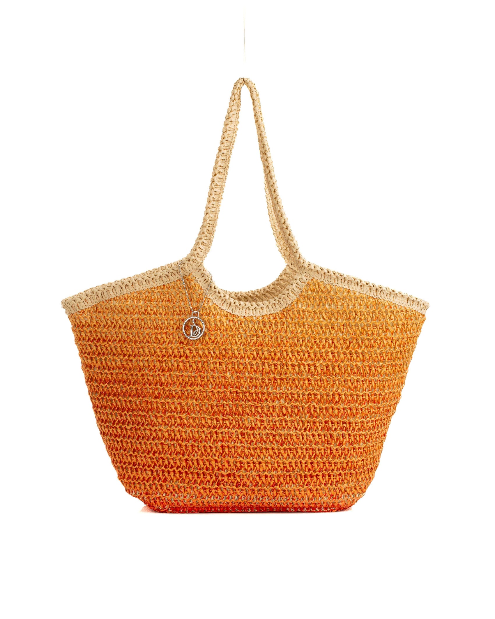 Colorful Woven Straw Tote Bag