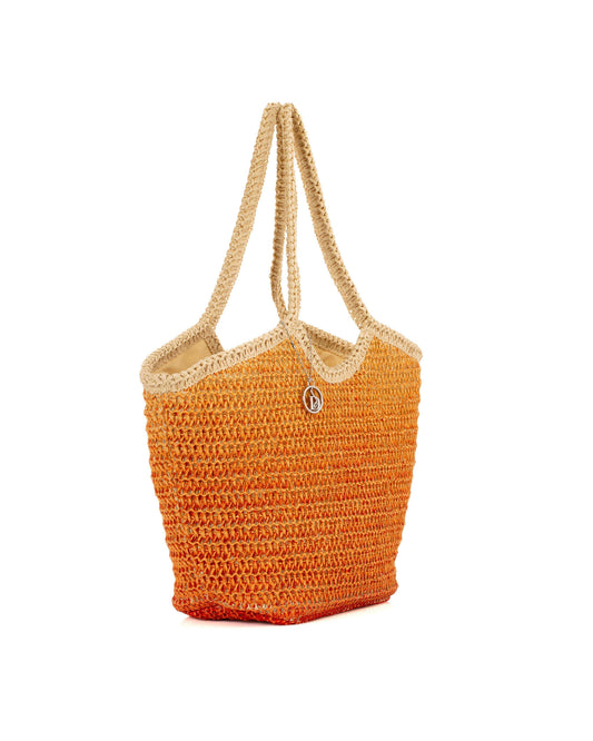 Colorful Woven Straw Tote Bag