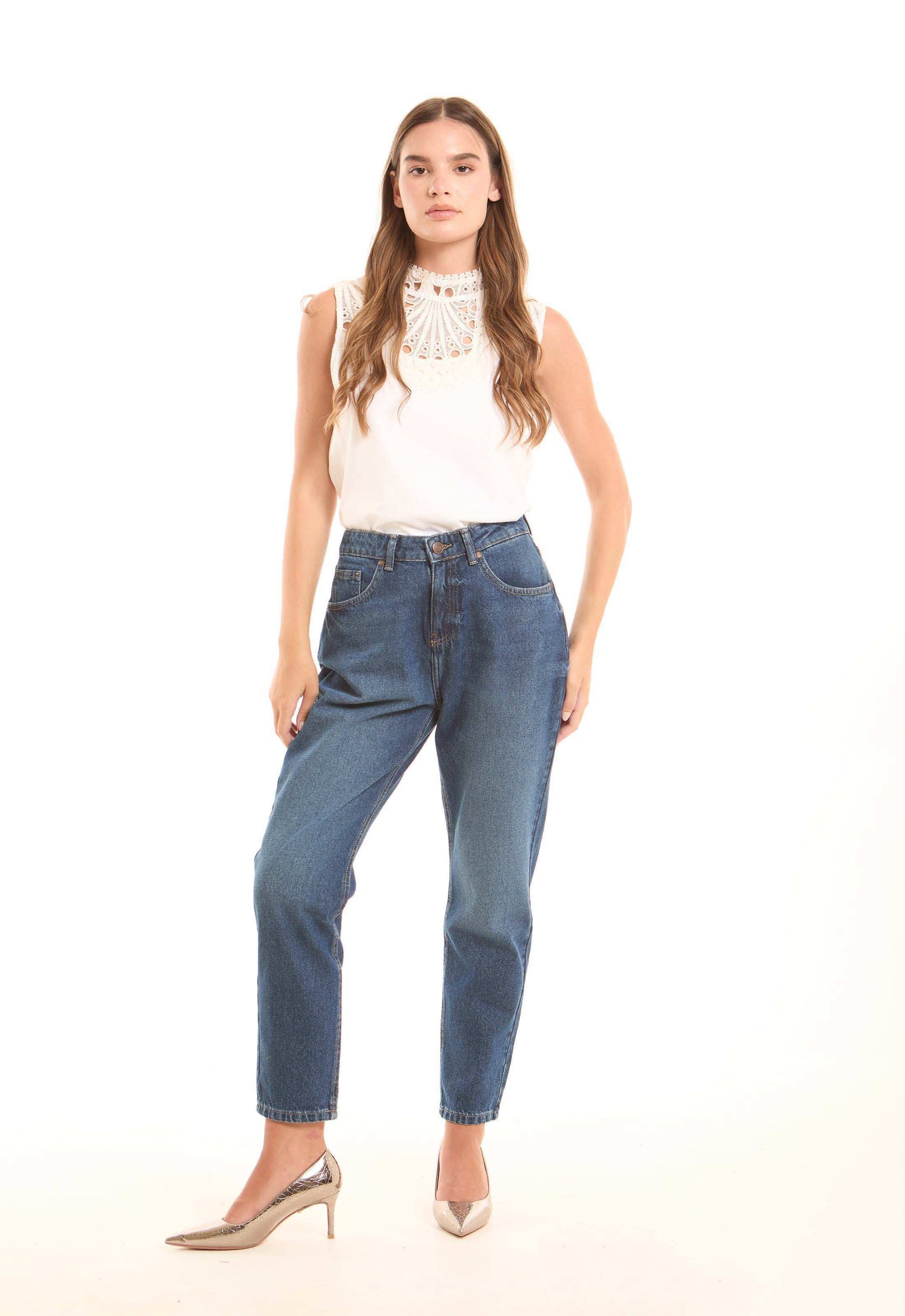 Washed Straight-Leg Cotton Pants