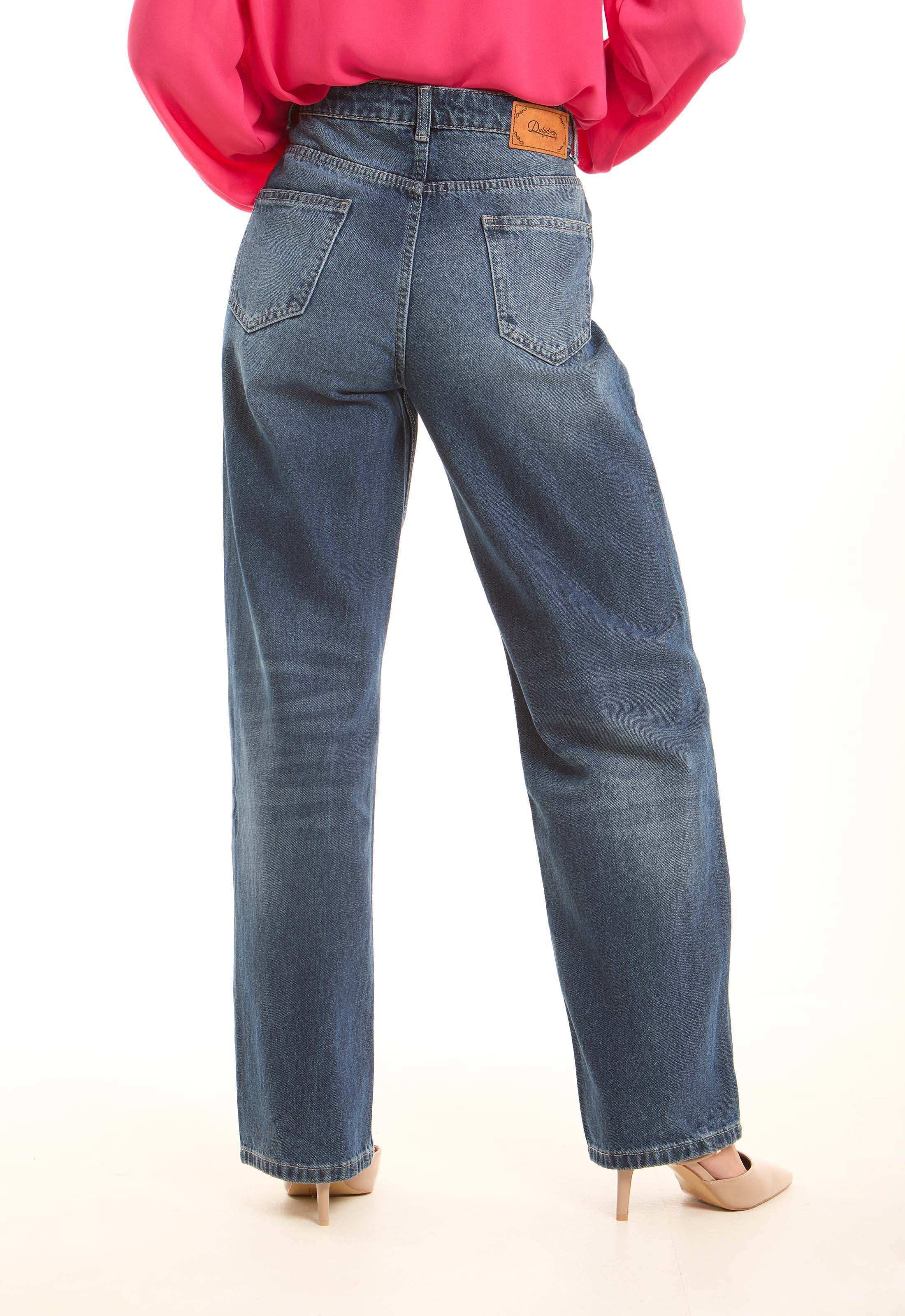 Medium Blue Straight-Leg Denim
