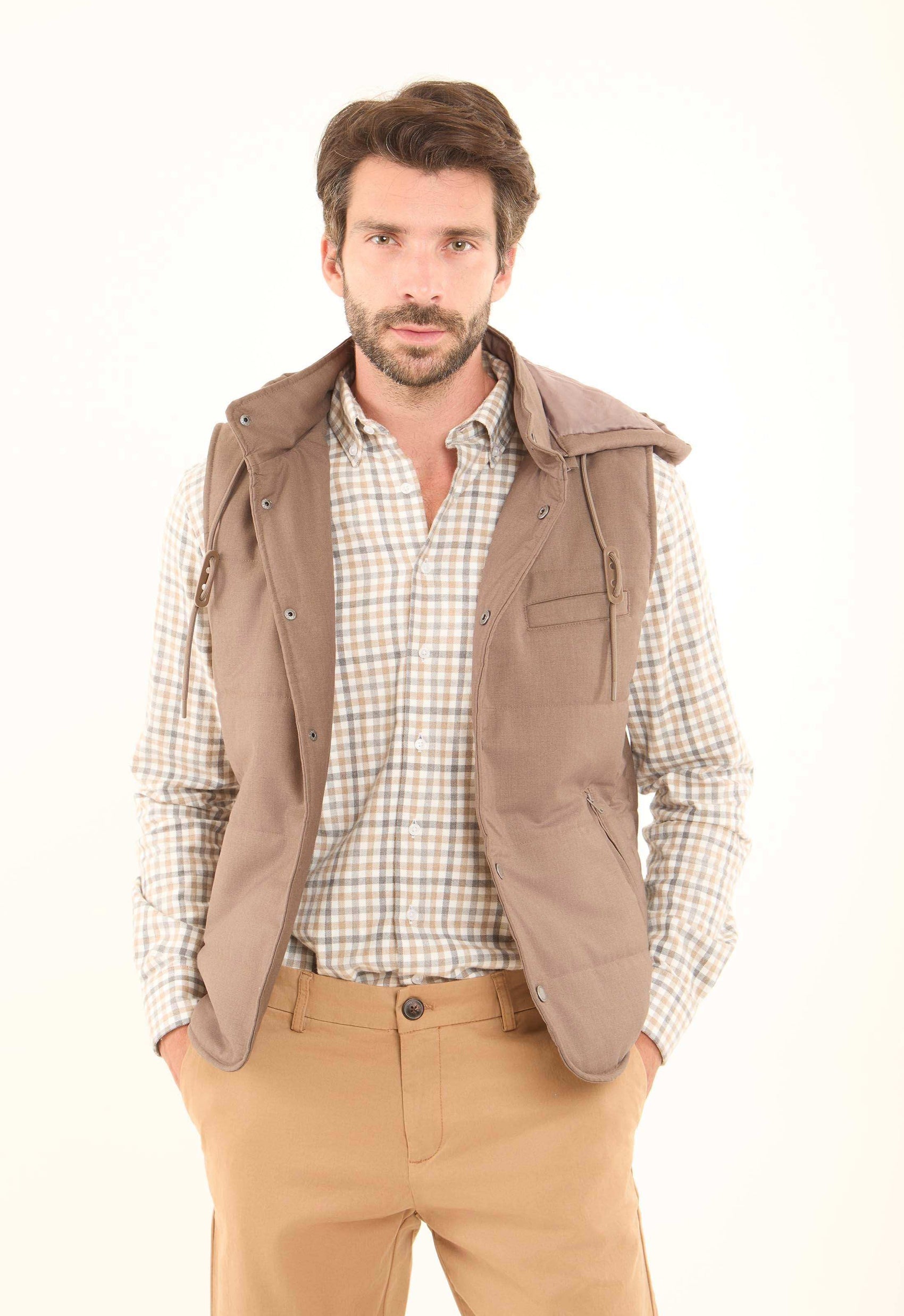 Hooded Neck with Drawstring Casual Vest