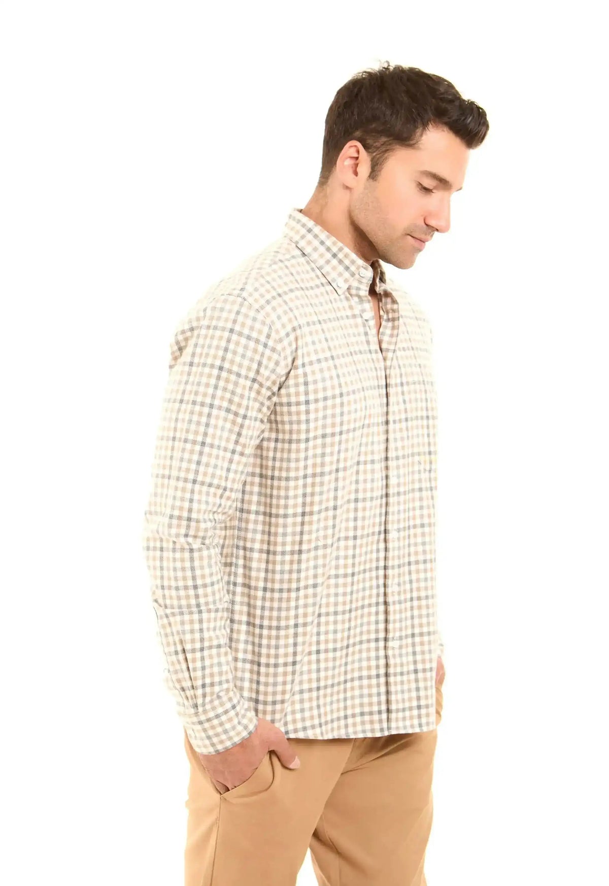 Classic Collar Plaids Casual Shirt