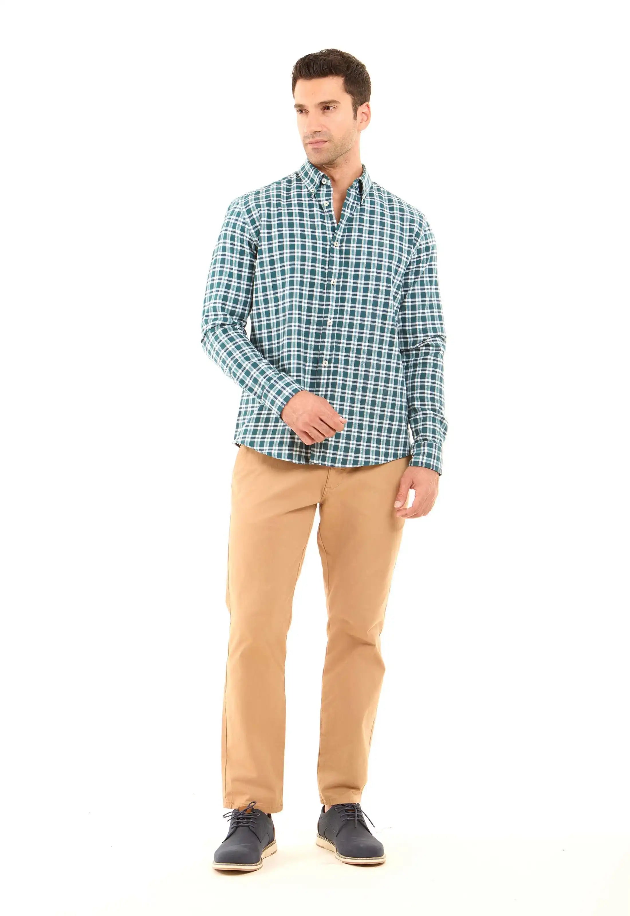 Buttons Down Tartan Cotton Shirt