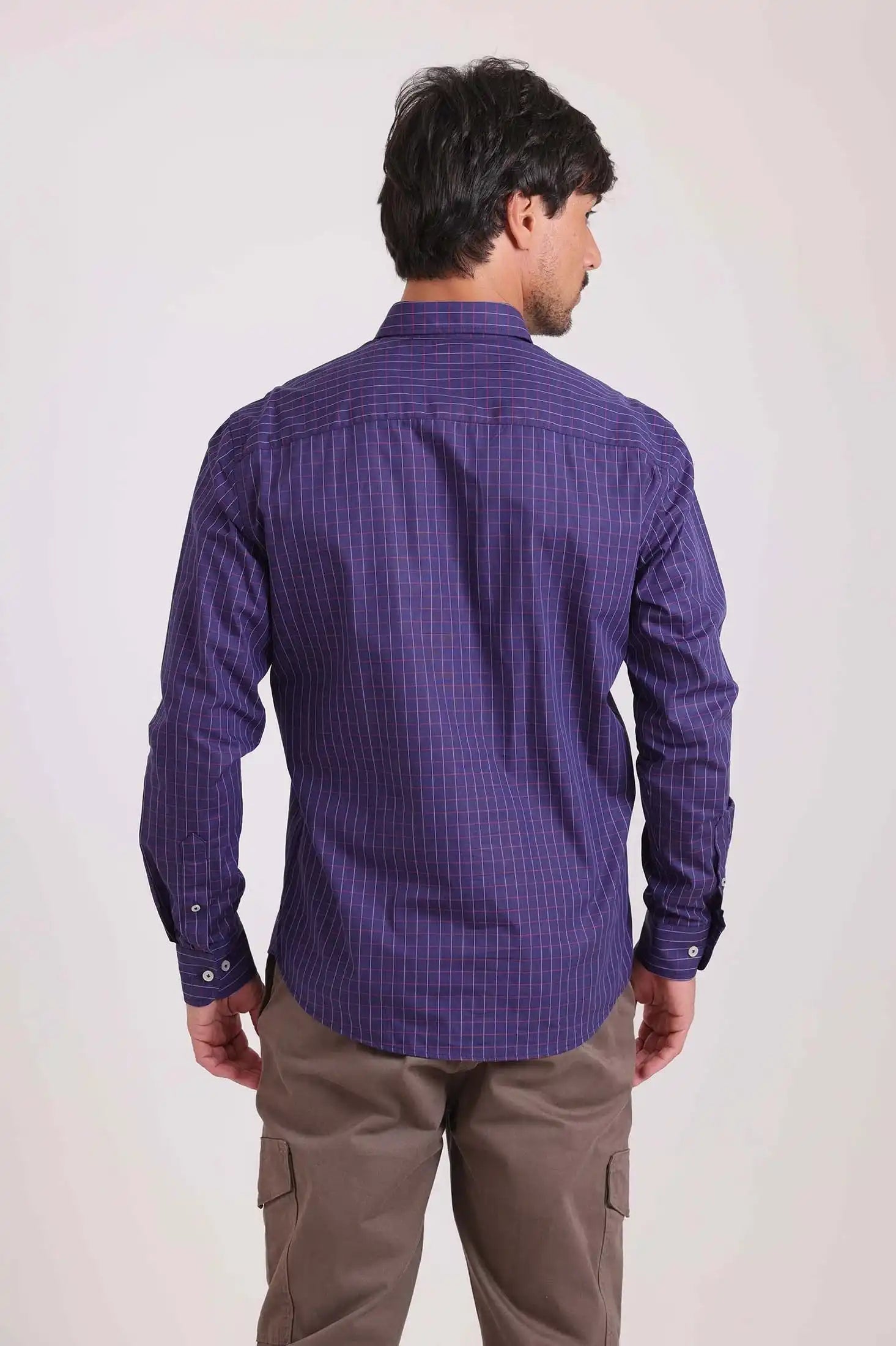 Long Sleeves Checkered Buttoned Shirt