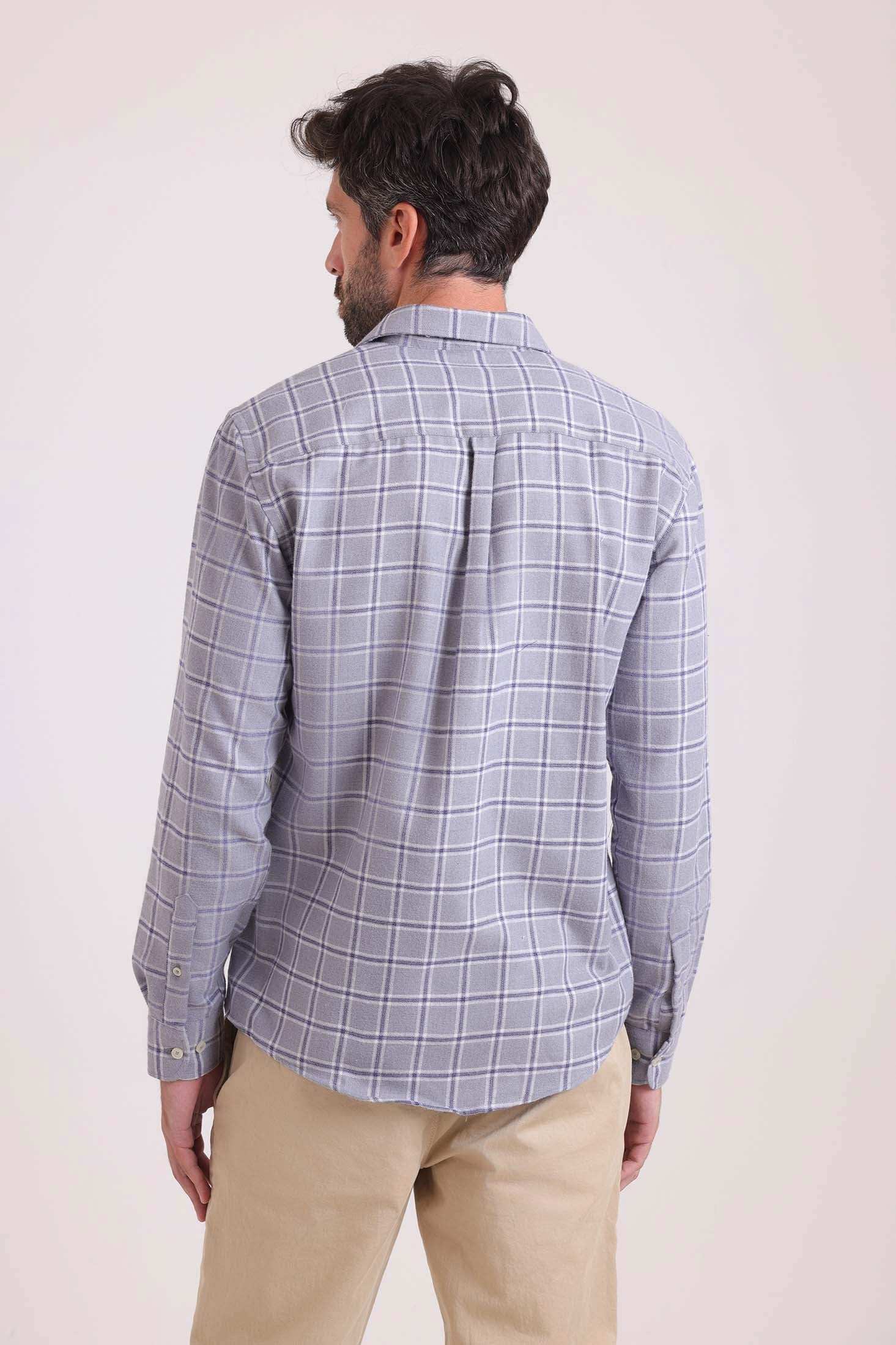 Long Sleeves Plaids Shirt with Pocket