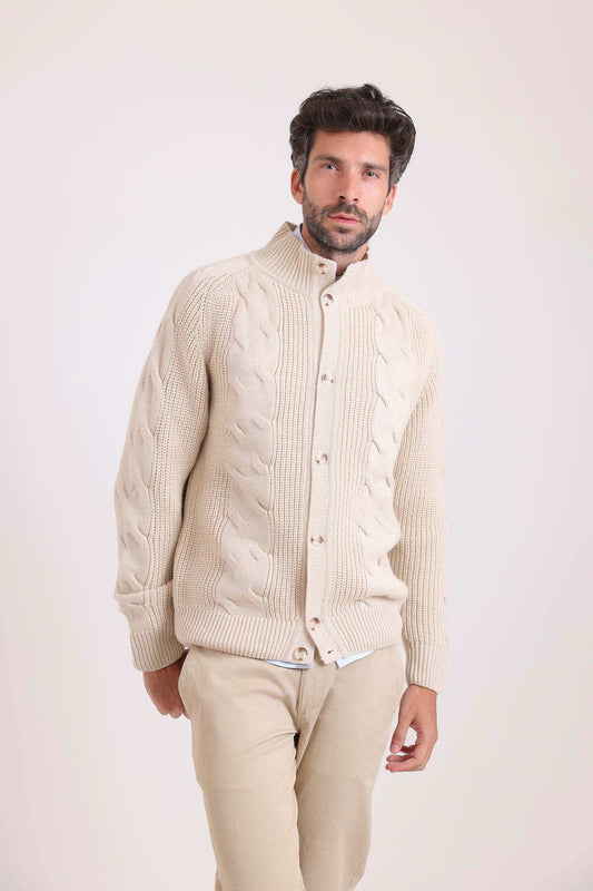 Button-Up Knit Cardigan