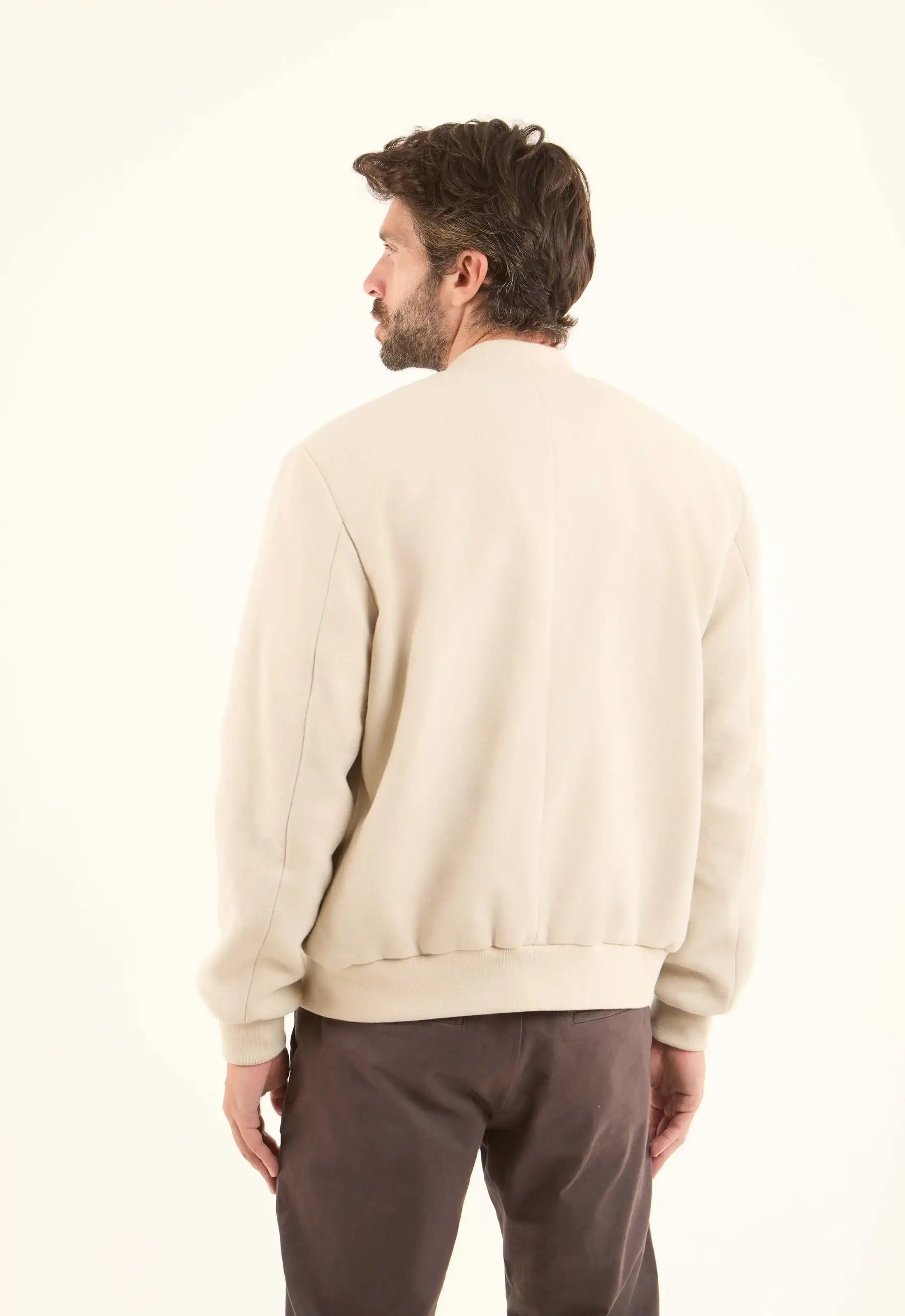 Wool-Blend Bomber Style Jacket