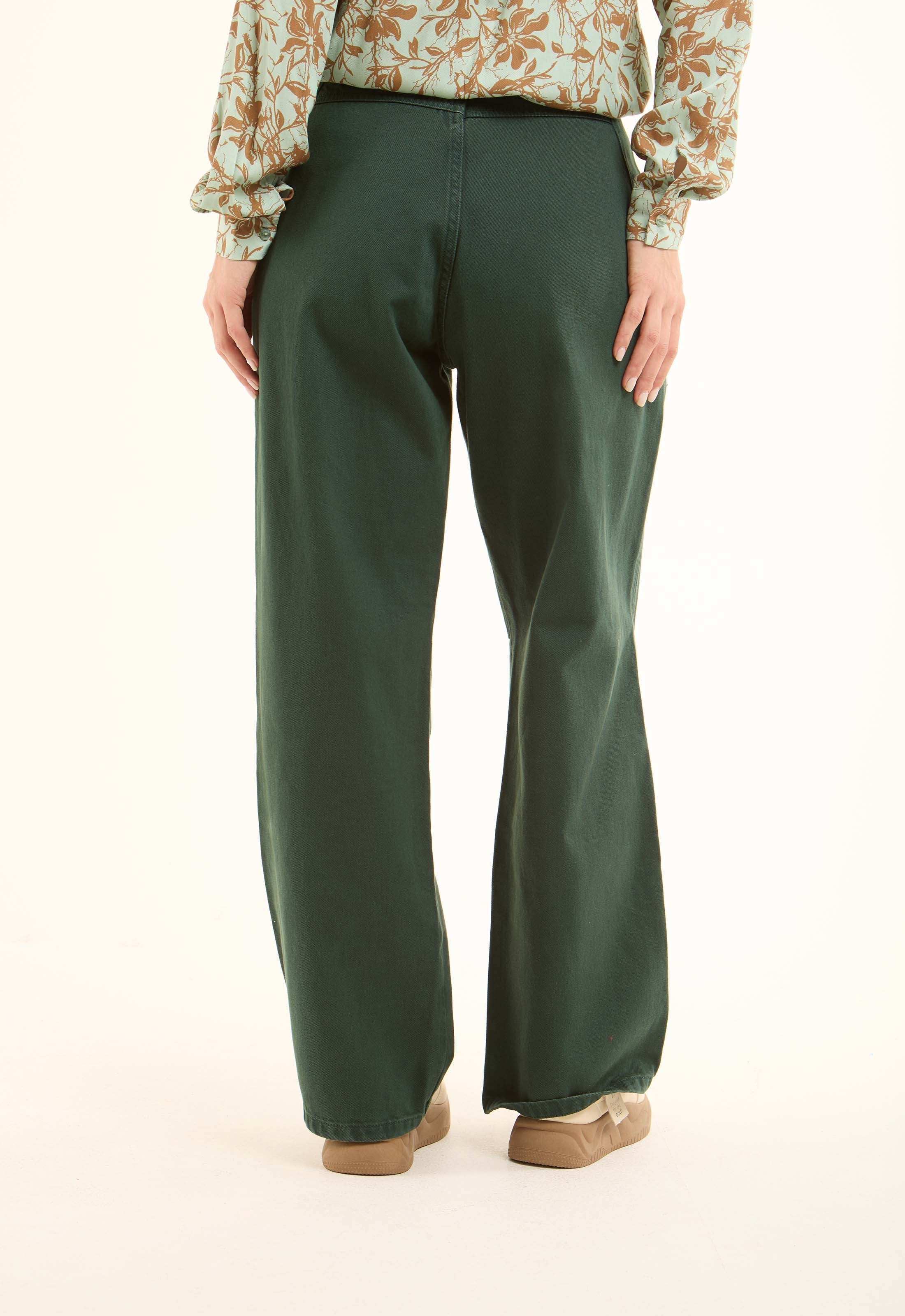 Structured Utility Wide-Leg Pants