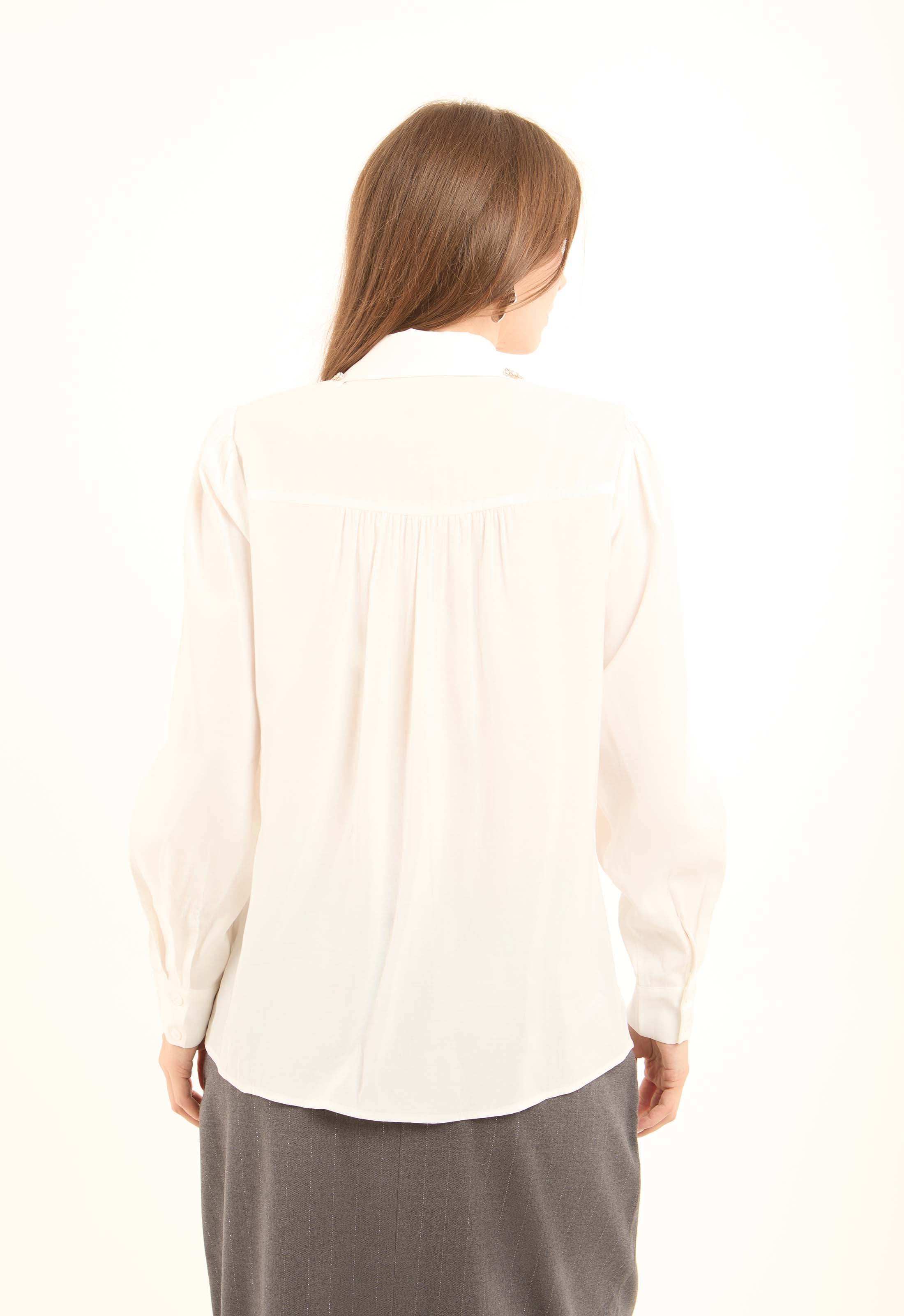 Chain-Detail Rayon Shirt