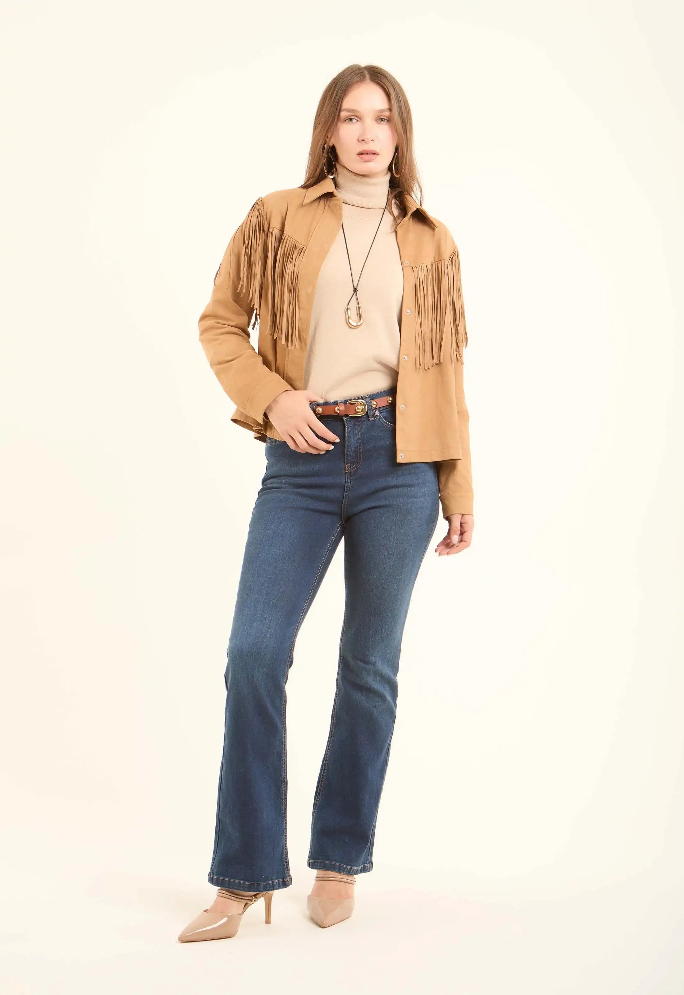 Fringed Western Cropped Jacket