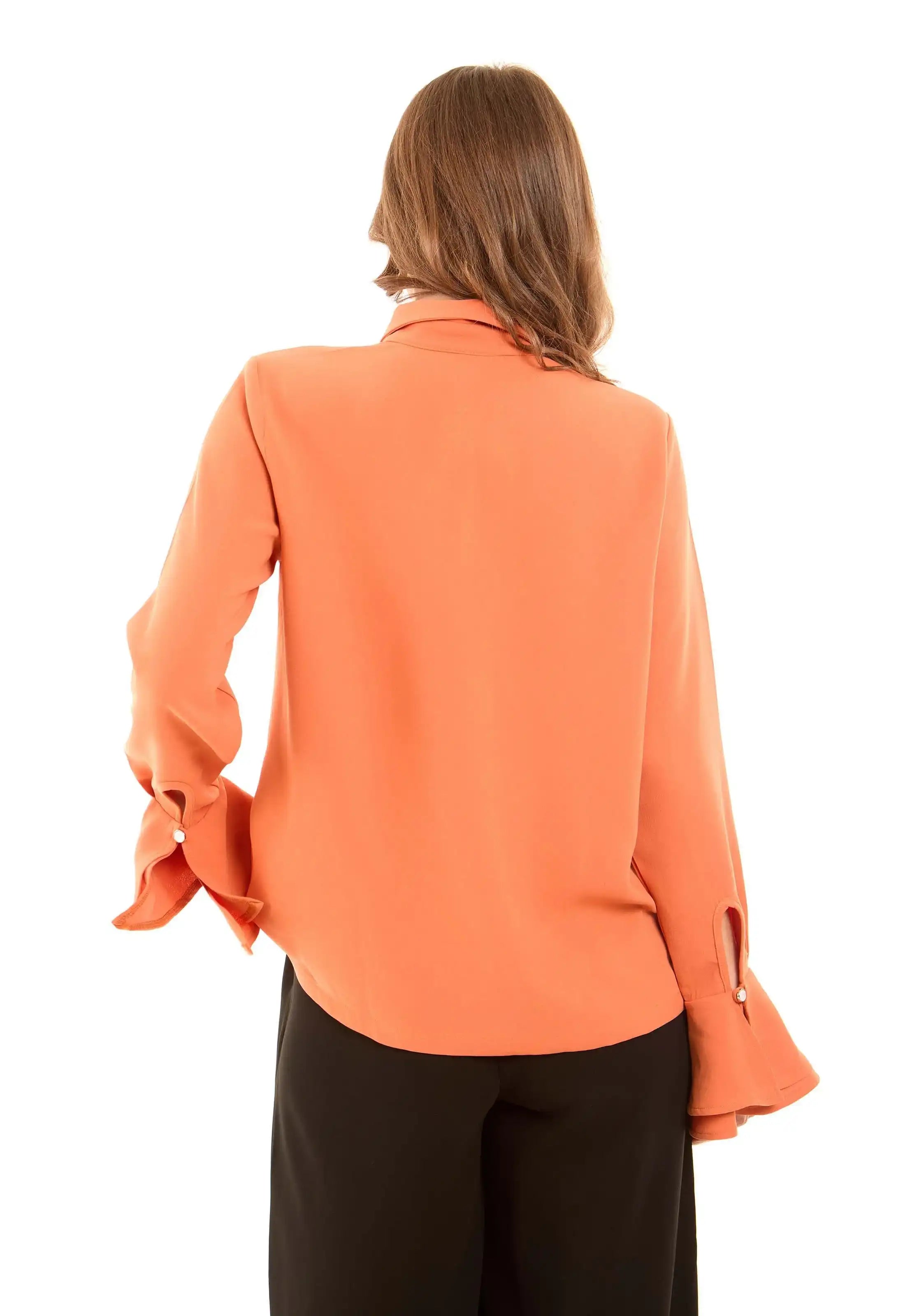 Elegant Satin Draped Blouse