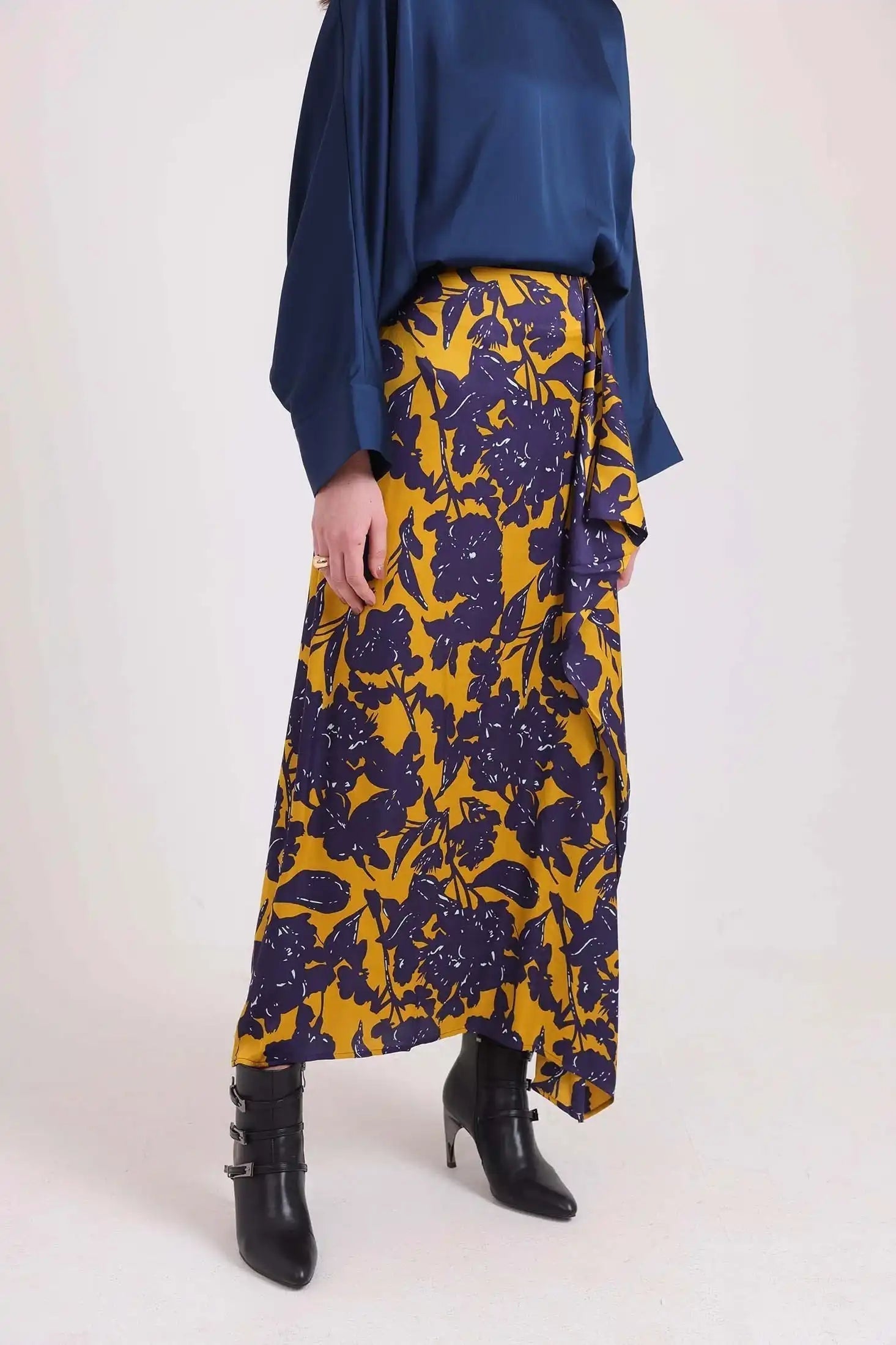 Floral Flowy Summer Midi Skirt