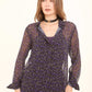 Sheer Leopard Print Viscose Blouse