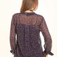 Sheer Leopard Print Viscose Blouse