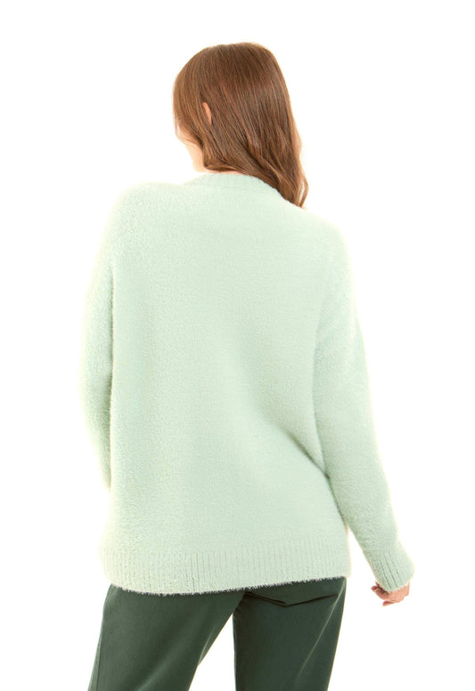 Slip On Ribbed Round Neck Pullover
