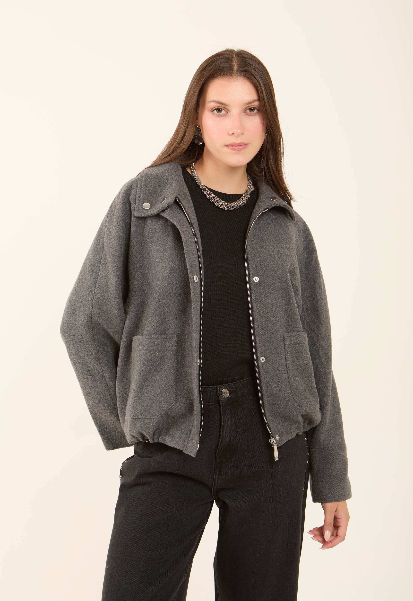 Cozy Zipper Jacket with Front Pockets