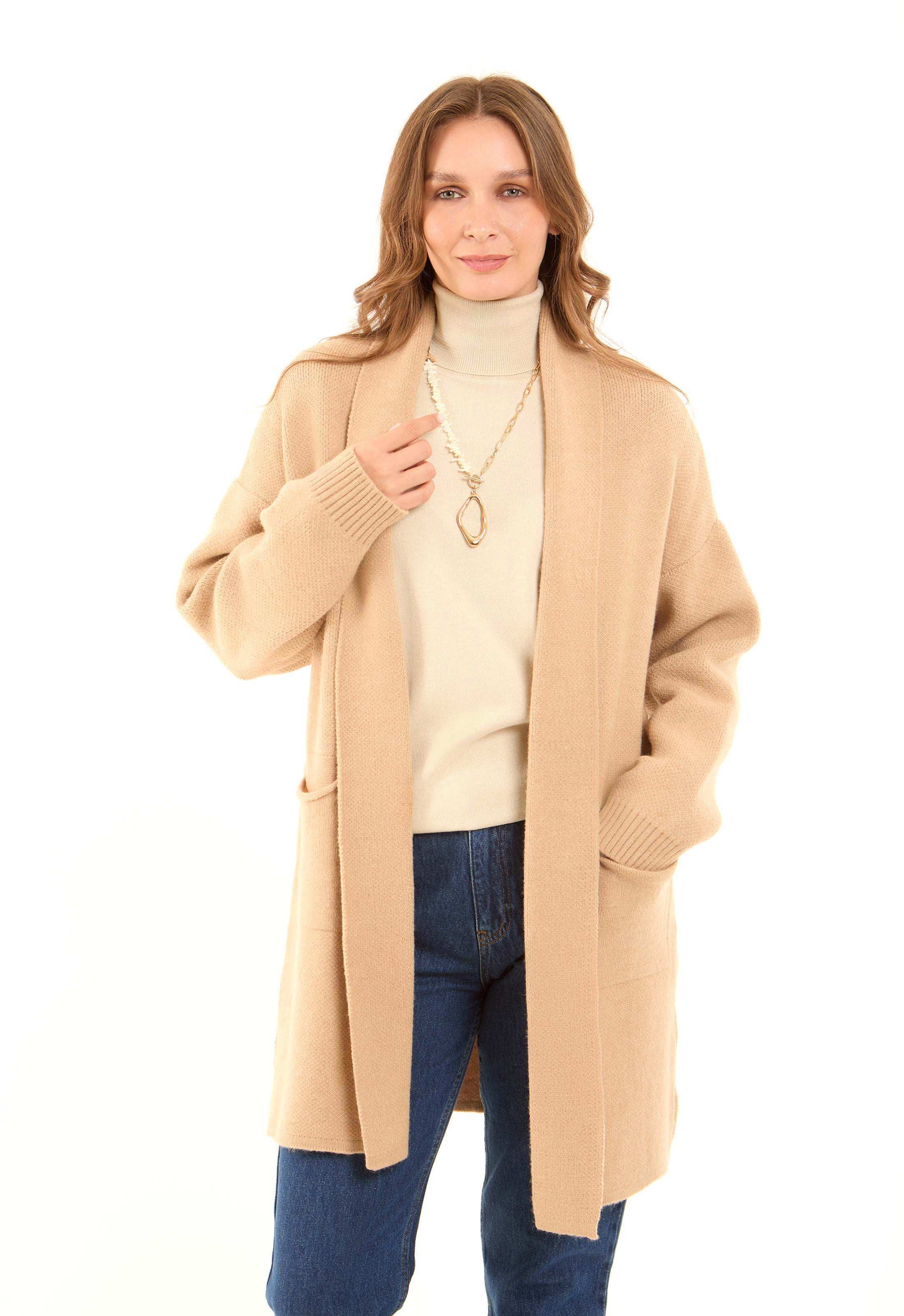 Long Sleeves Winter Cardigan with Pockets