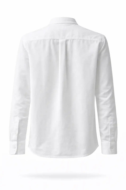Minimal Band Collar Button-Up Shirt