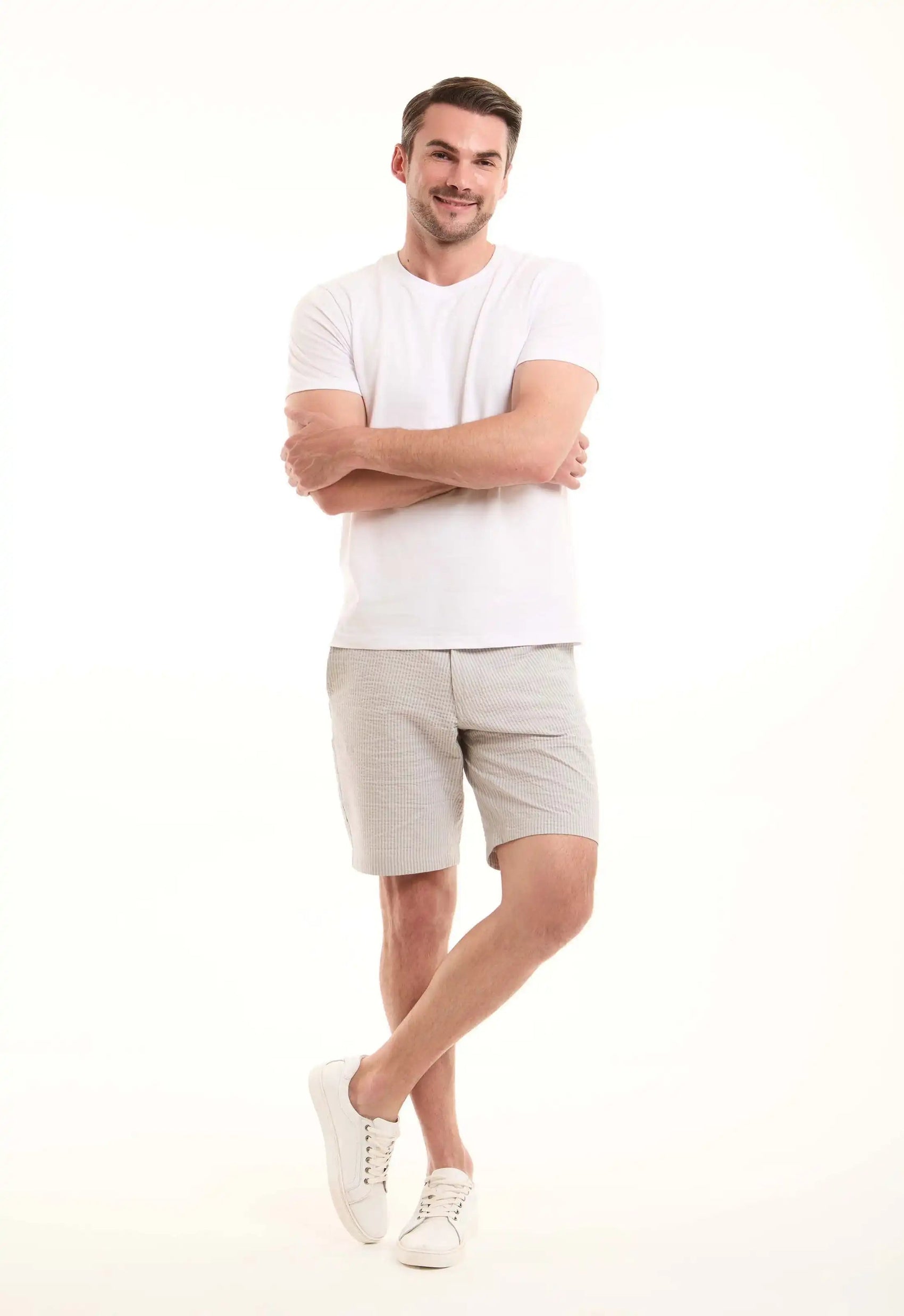 Comfy Striped Cotton Shorts