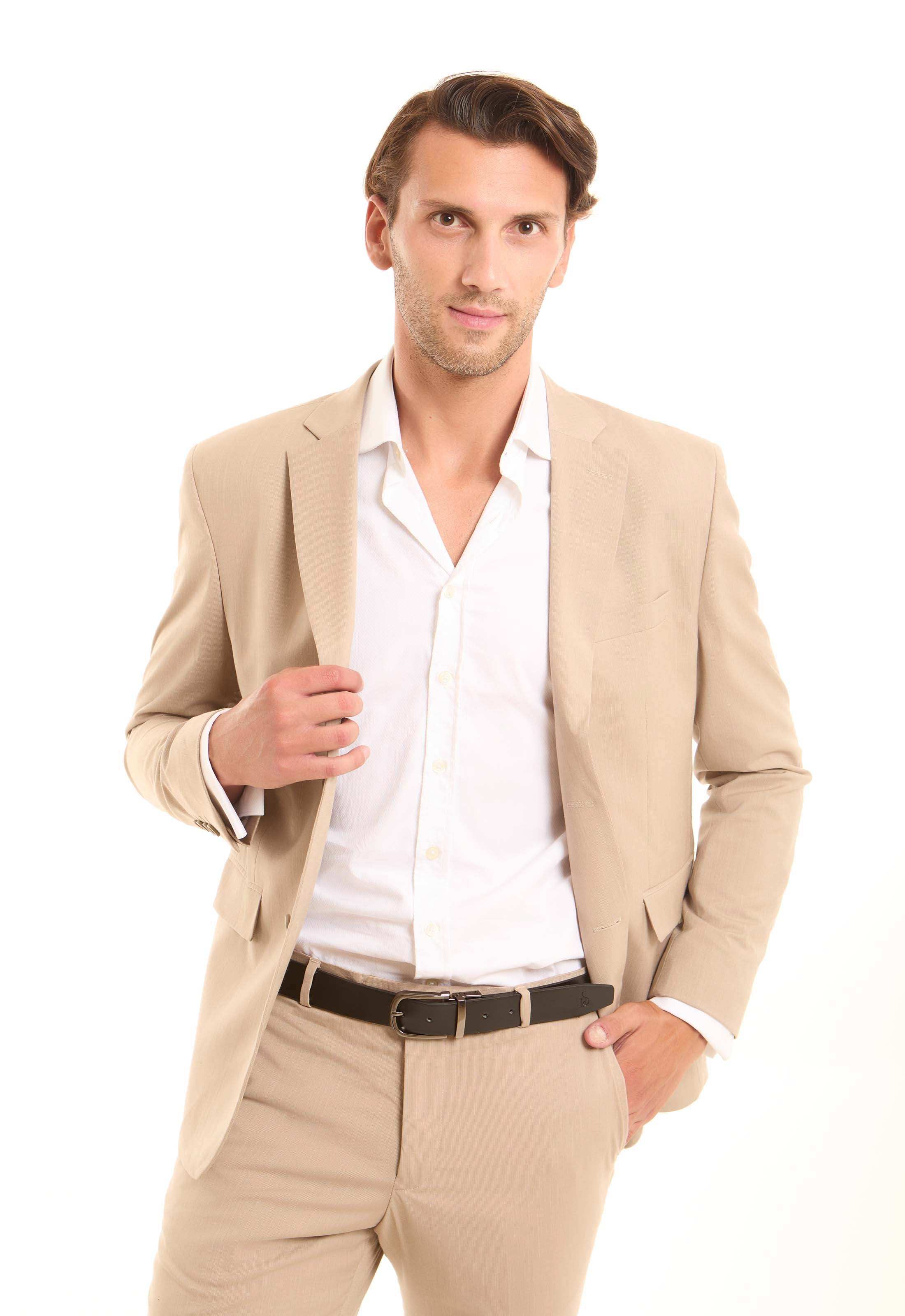 Tailored Solid Pattern Suit Blazer