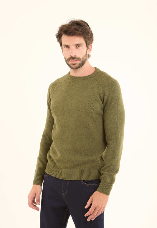 Ribbed Crew Neck Knitted Basic Pullover