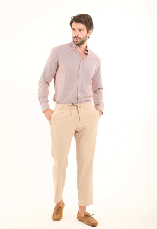 Nylon-Stretch Drawstring Pants