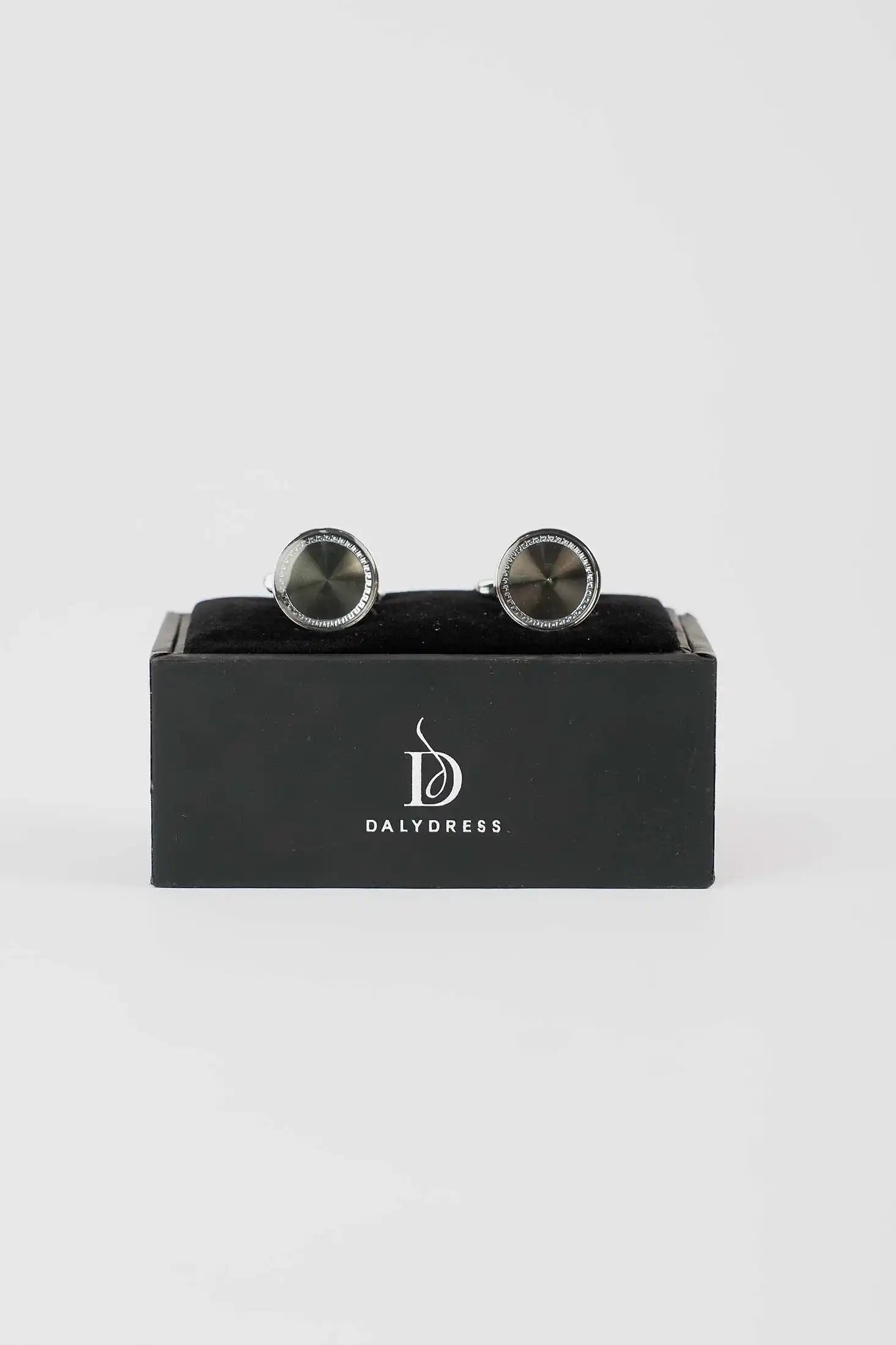 Elegant Round Silver Cufflinks