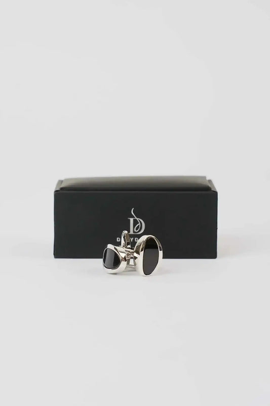 Elegant Oval Enamel Cufflinks