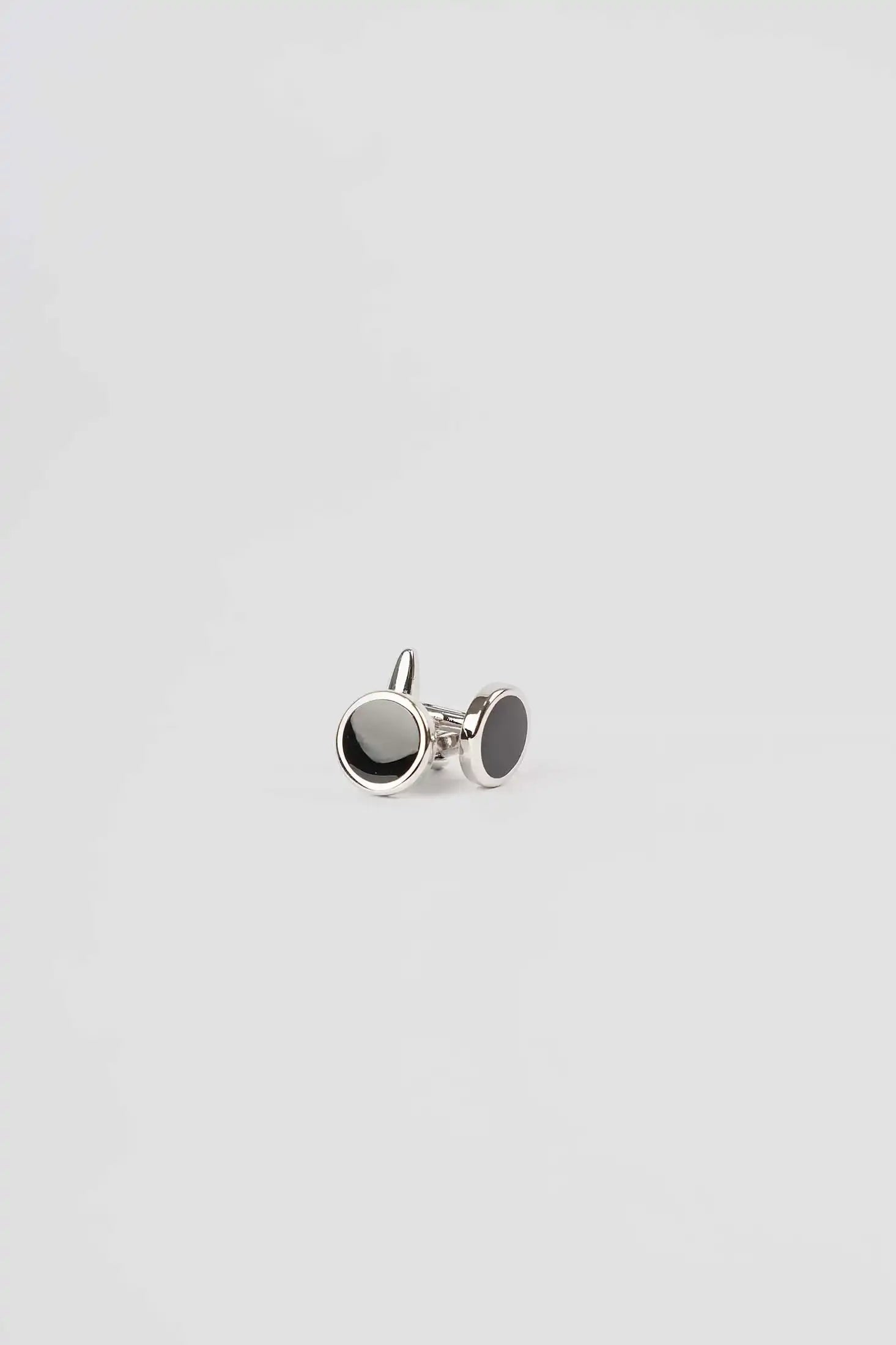 Polished Round Enamel Cufflinks