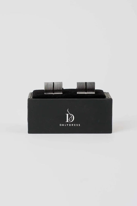 Sleek Linear-Texture Cufflinks