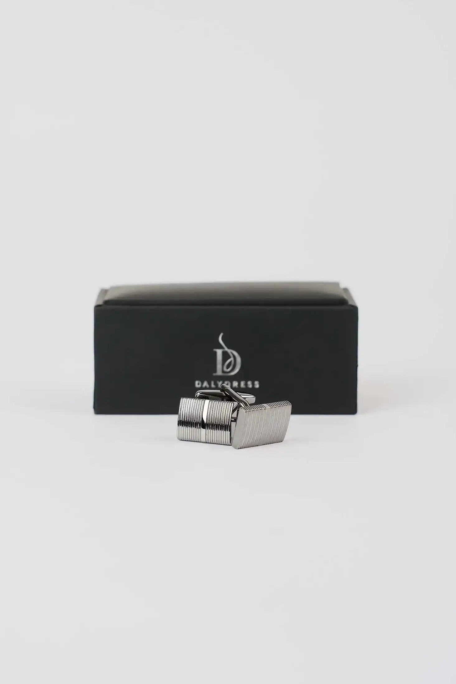 Sleek Linear-Texture Cufflinks