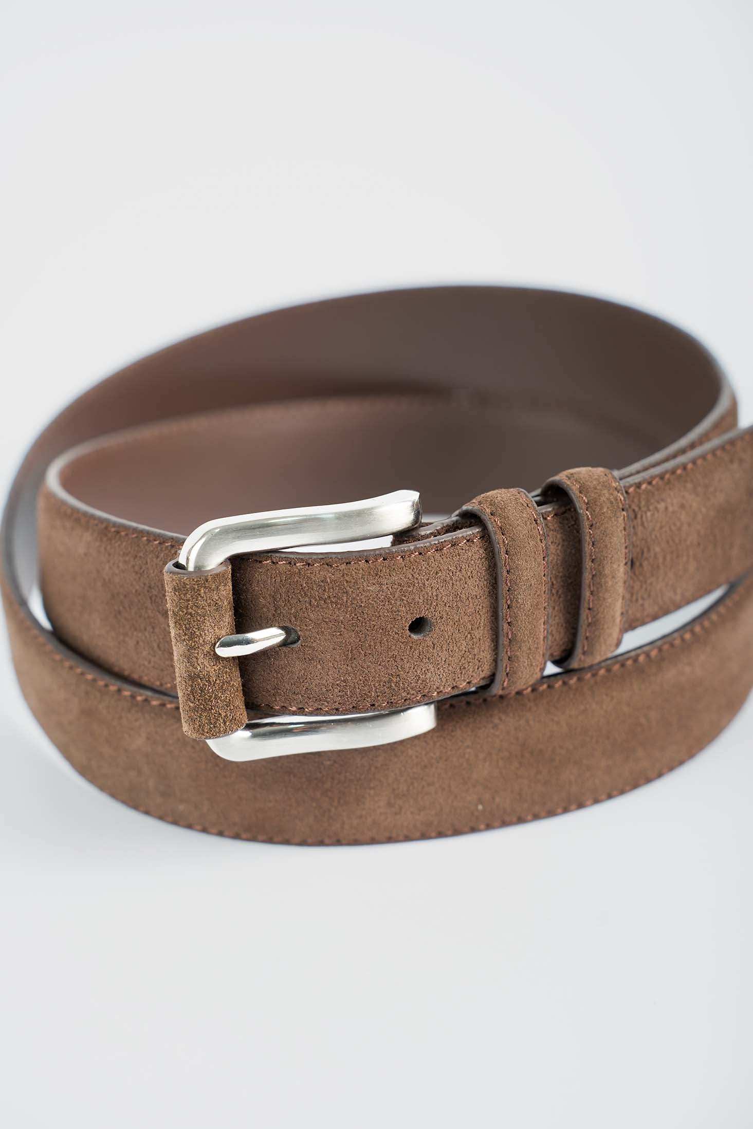 Suede-Texture Leather Blend Belt