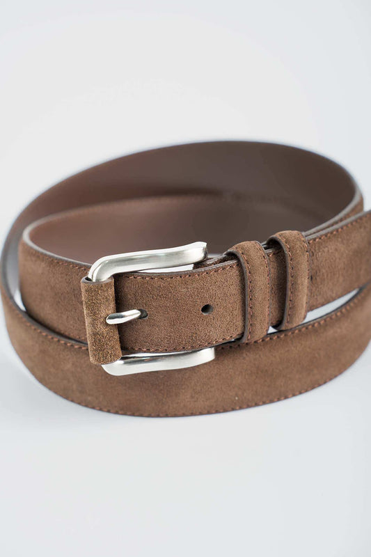 Suede-Texture Leather Blend Belt