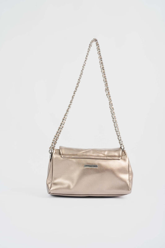 Champagne Chain-Handle Shoulder Bag