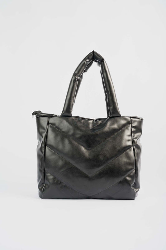 Midnight Quilted Oversized Tote
