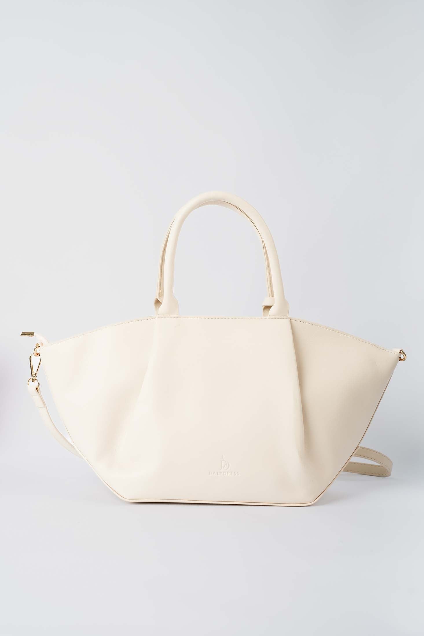 White Structured Tote Bag